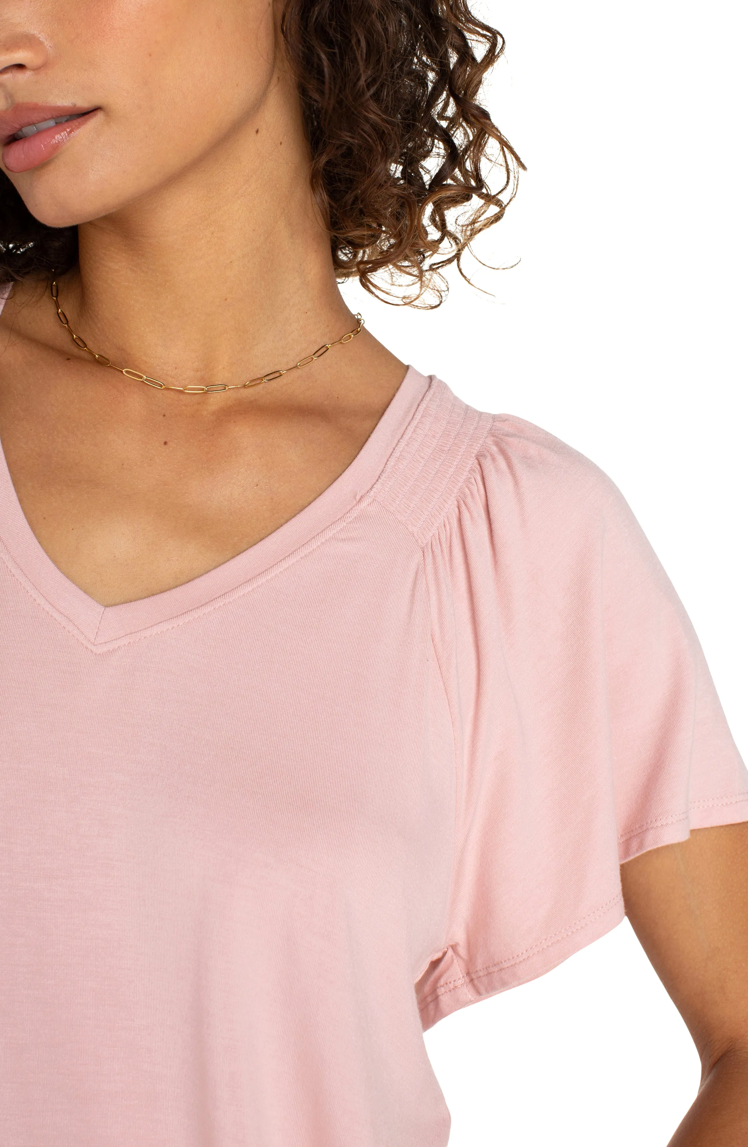 FLUTTER SLEEVE KNIT TOP sold by Liverpool Jeans Company product image thumbnail 3