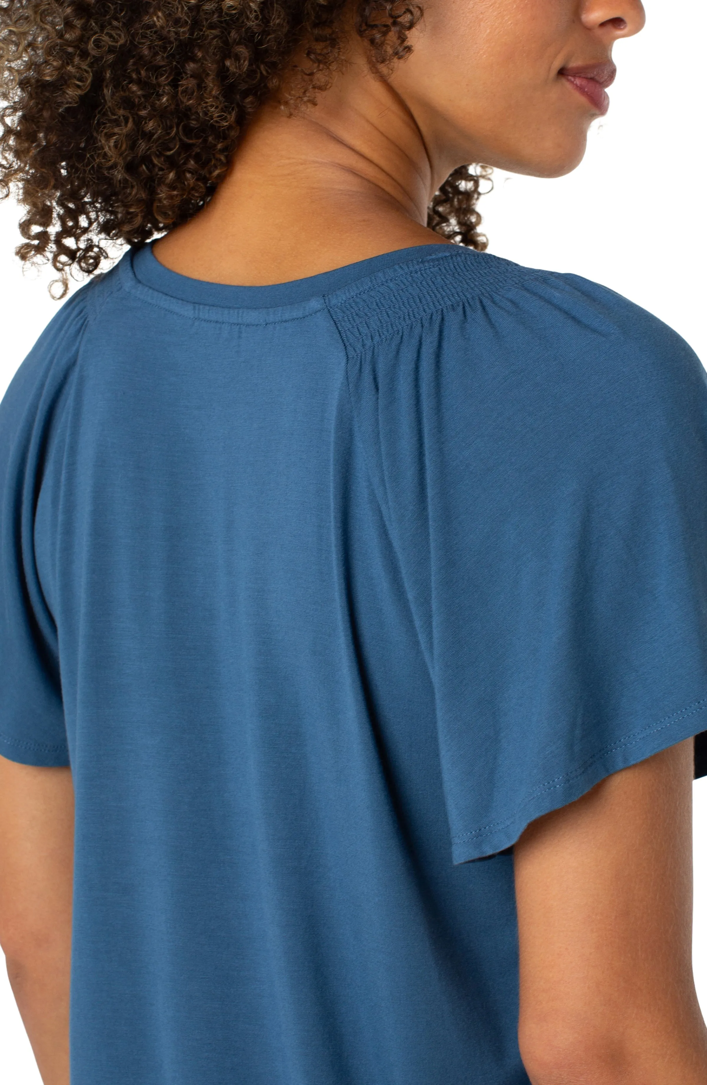 FLUTTER SLEEVE KNIT TOP sold by Liverpool Jeans Company product image thumbnail 4