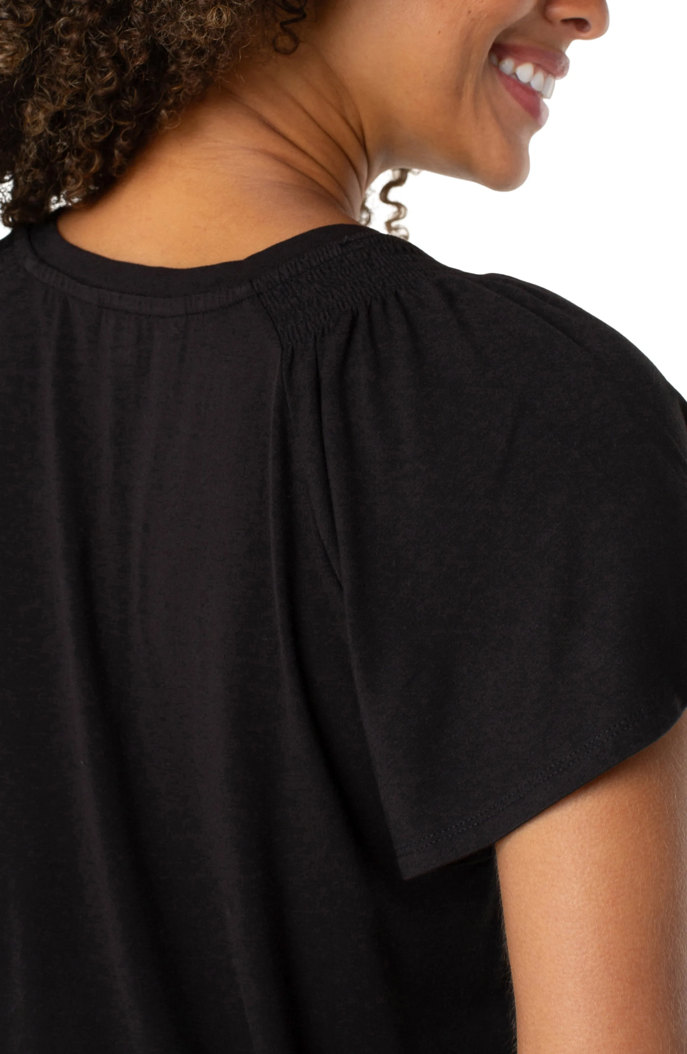 FLUTTER SLEEVE KNIT TOP sold by Liverpool Jeans Company product image thumbnail 4