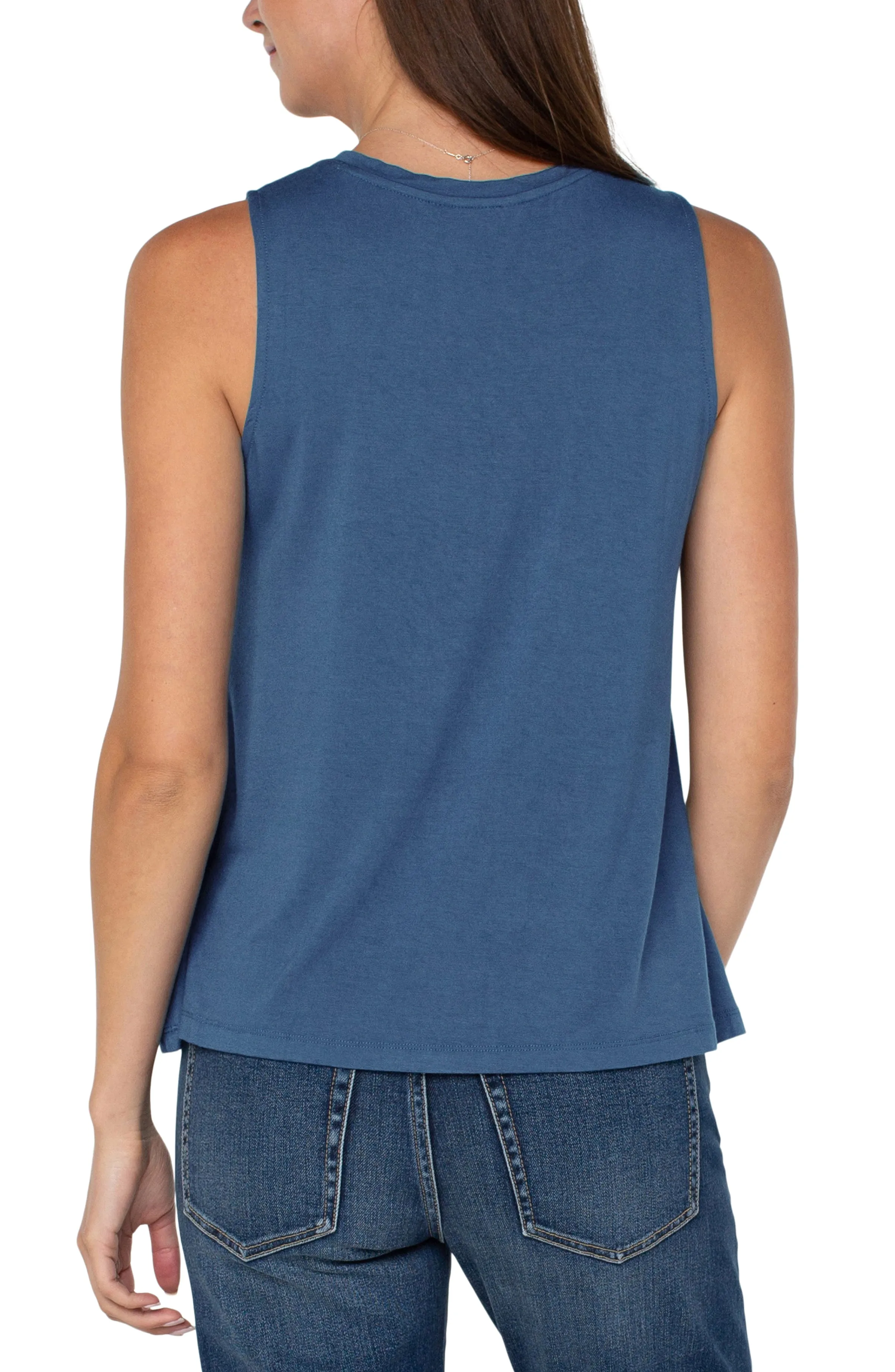 SLEEVELESS SCOOP NECK TANK sold by Liverpool Jeans Company product image thumbnail 2