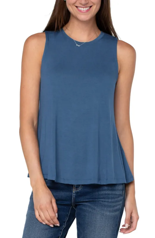 SLEEVELESS SCOOP NECK TANK sold by Liverpool Jeans Company