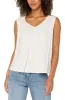 SLEEVELESS SHIRRED DETAIL KNIT TOP sold by Liverpool Jeans Company