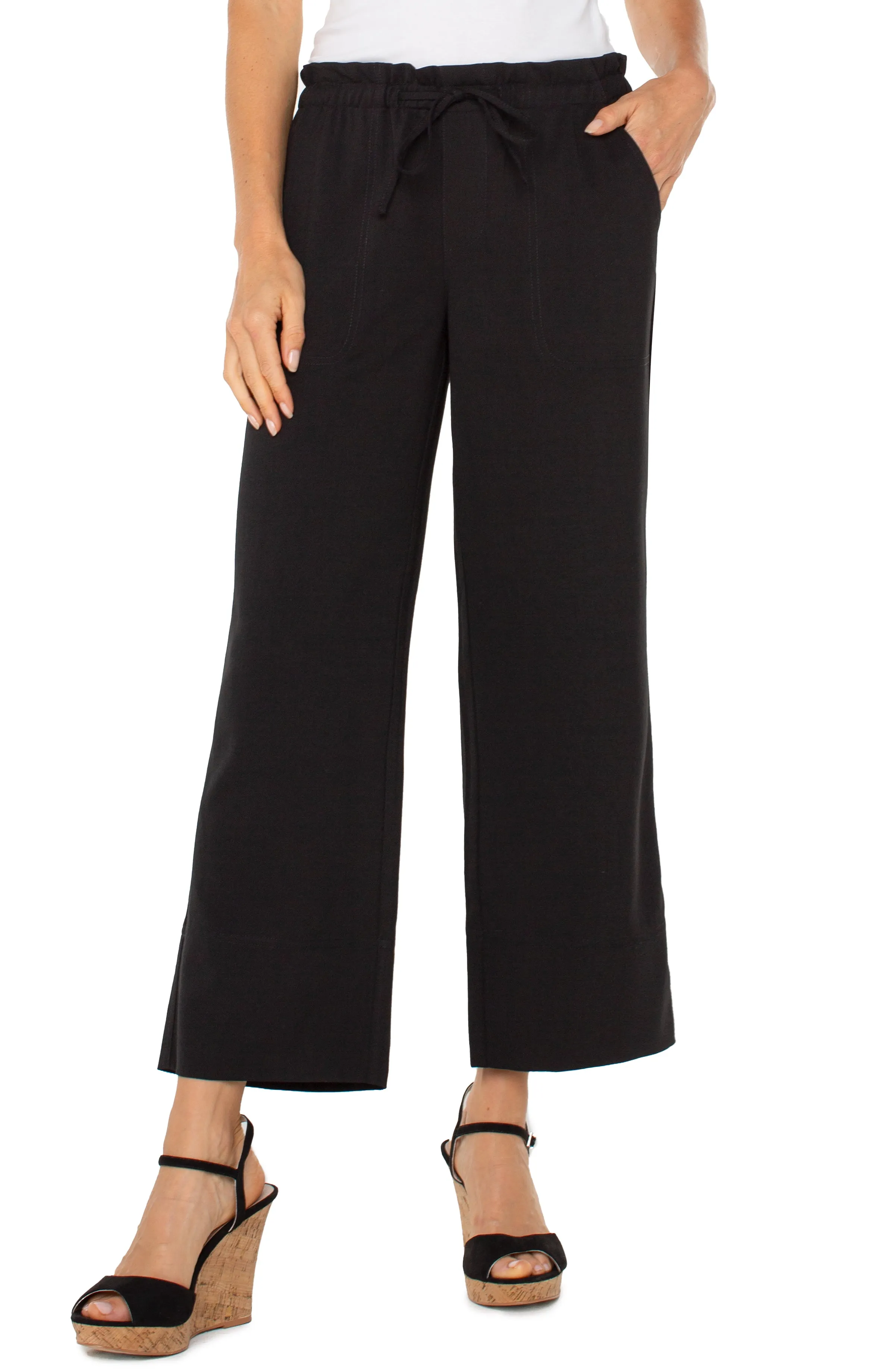 PULL-ON TIE WAIST WIDE LEG ANKLE sold by Liverpool Jeans Company product image thumbnail 4
