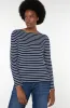 LONG SLEEVE BOATNECK KNIT TOP sold by Liverpool Jeans Company