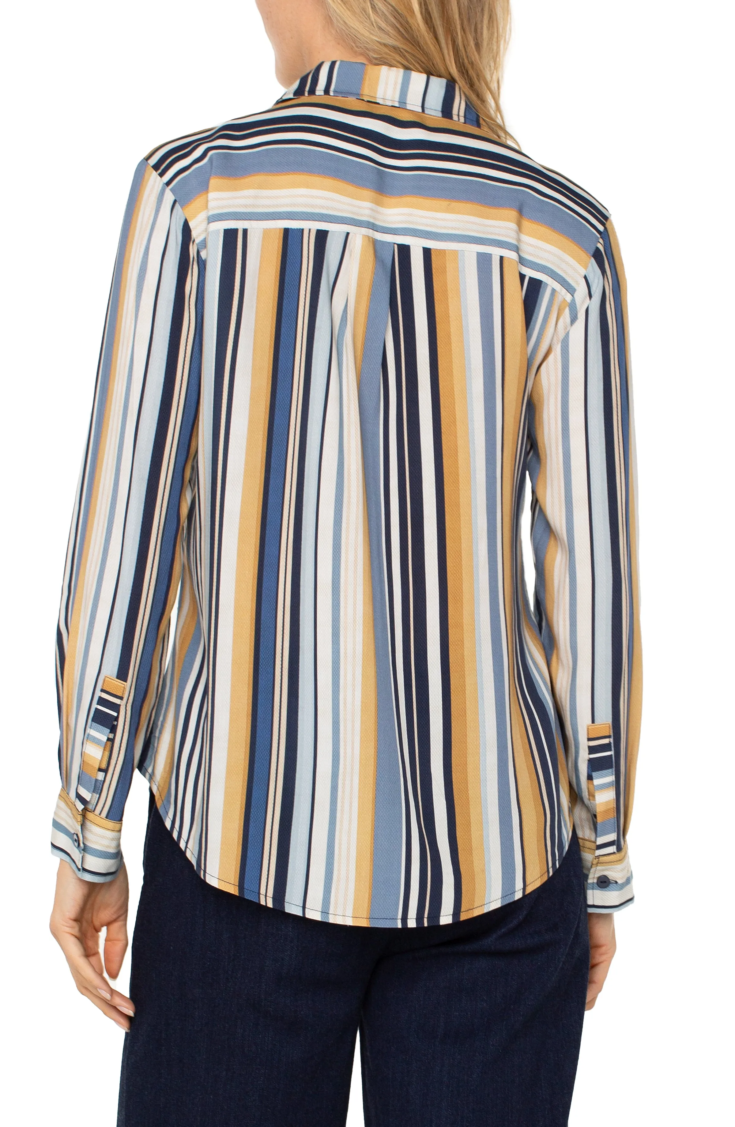 BUTTON UP WOVEN BLOUSE sold by Liverpool Jeans Company product image thumbnail 2