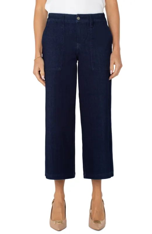 WIDE LEG DENIM CARGO CROP sold by Liverpool Jeans Company