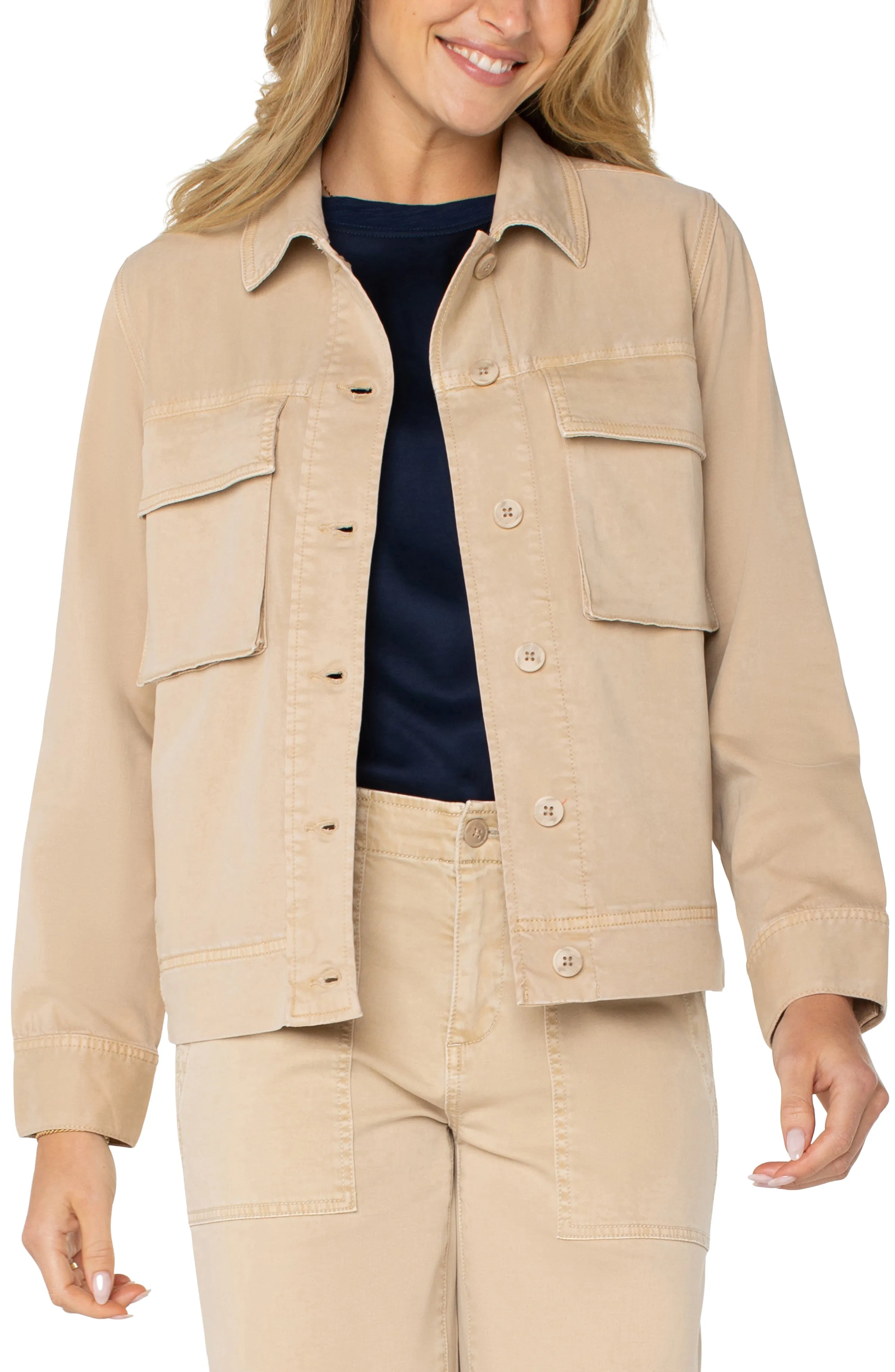 BUTTON FRONT CARGO JACKET sold by Liverpool Jeans Company