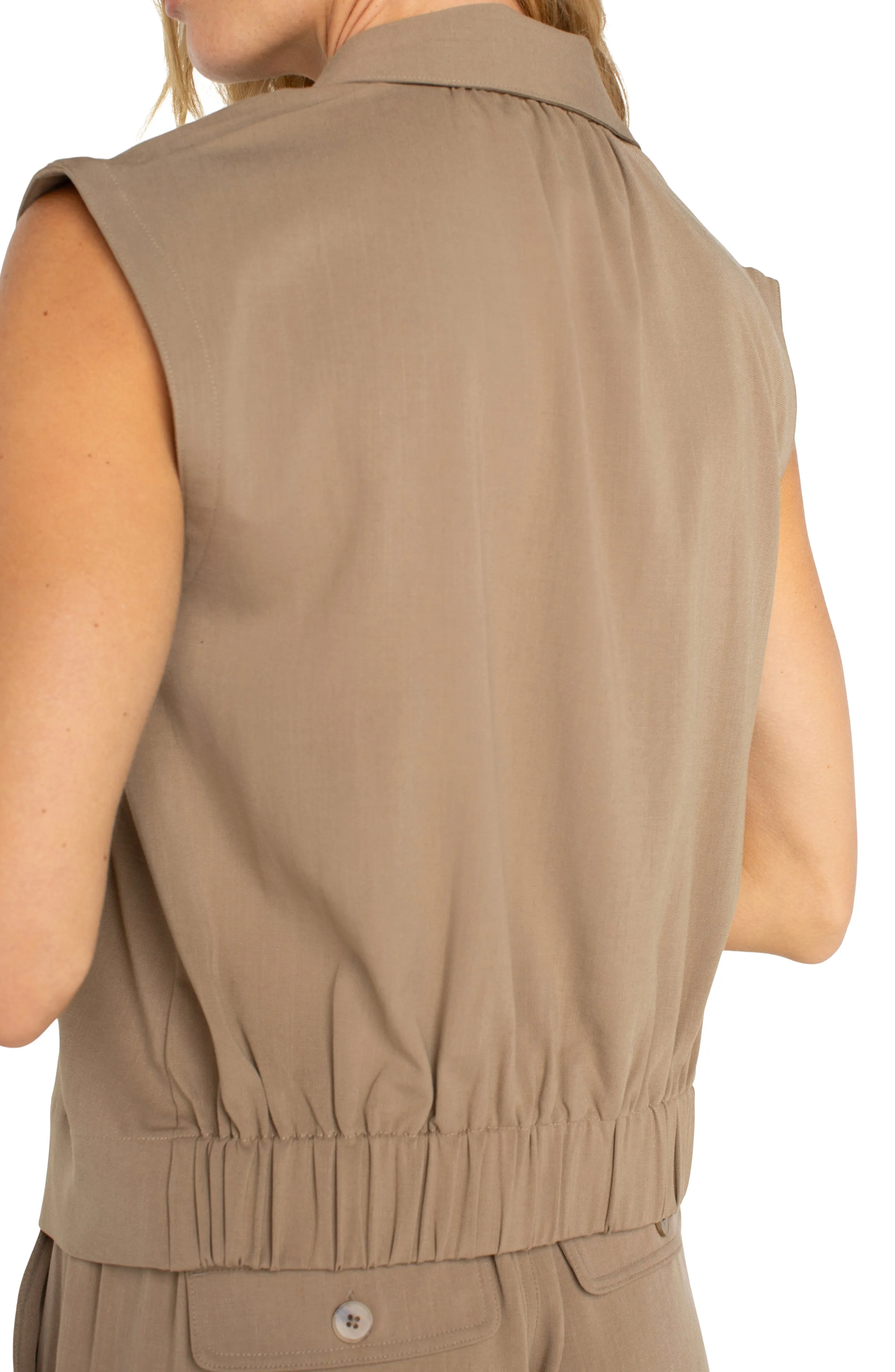 SLEEVELESS CROPPED SHIRT sold by Liverpool Jeans Company product image thumbnail 4
