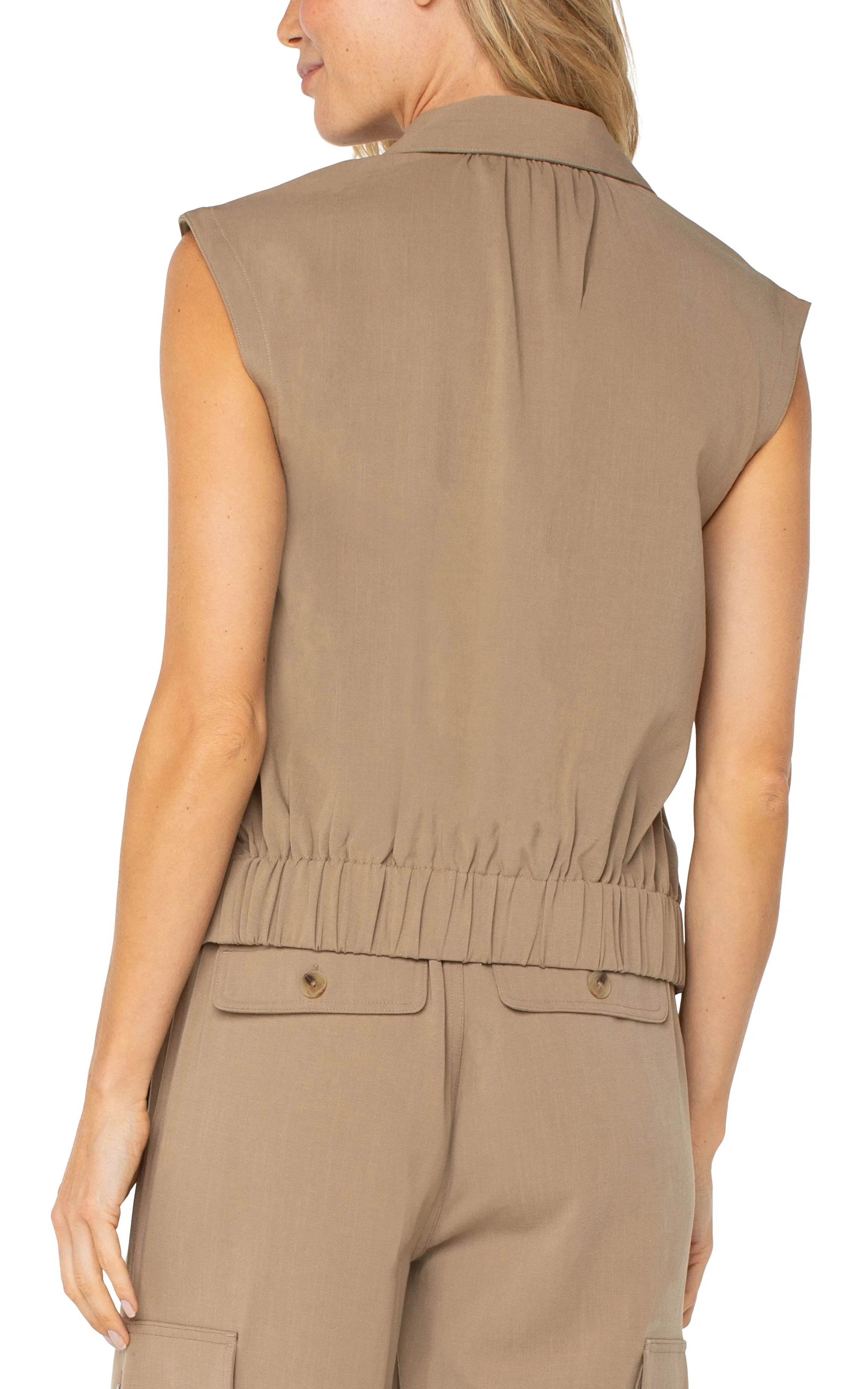 SLEEVELESS CROPPED SHIRT sold by Liverpool Jeans Company product image thumbnail 2