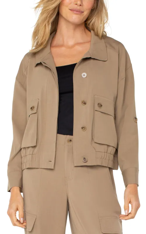 UTILITY JACKET WITH CINCH HEM sold by Liverpool Jeans Company