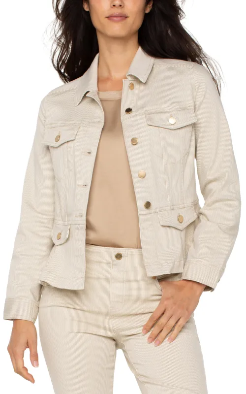 PEPLUM DENIM JACKET sold by Liverpool Jeans Company
