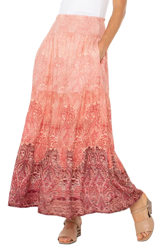 WOVEN MAXI SKIRT sold by Liverpool Jeans Company