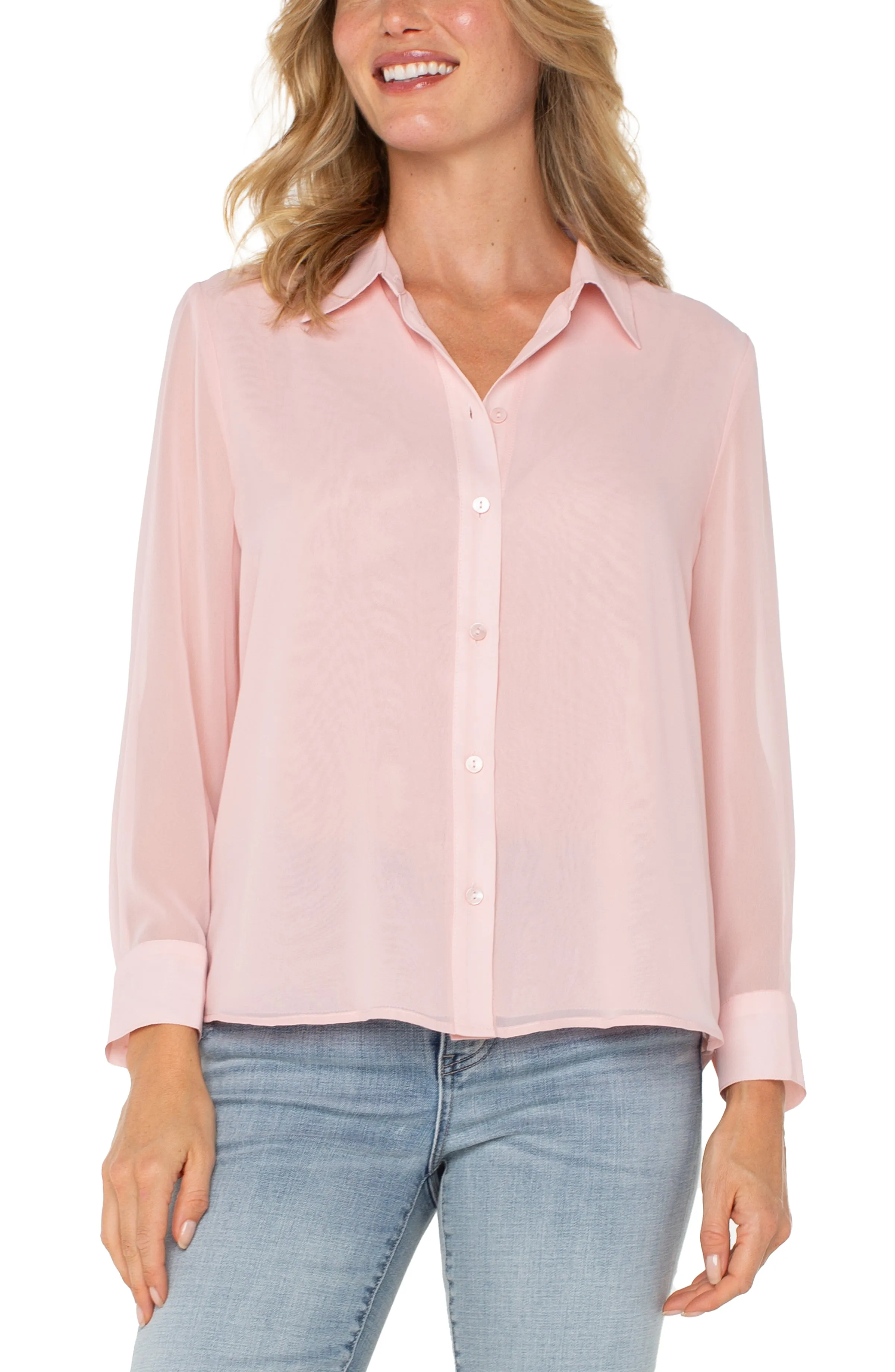 LONG SLEEVE SHIRT WITH PLEAT BACK sold by Liverpool Jeans Company