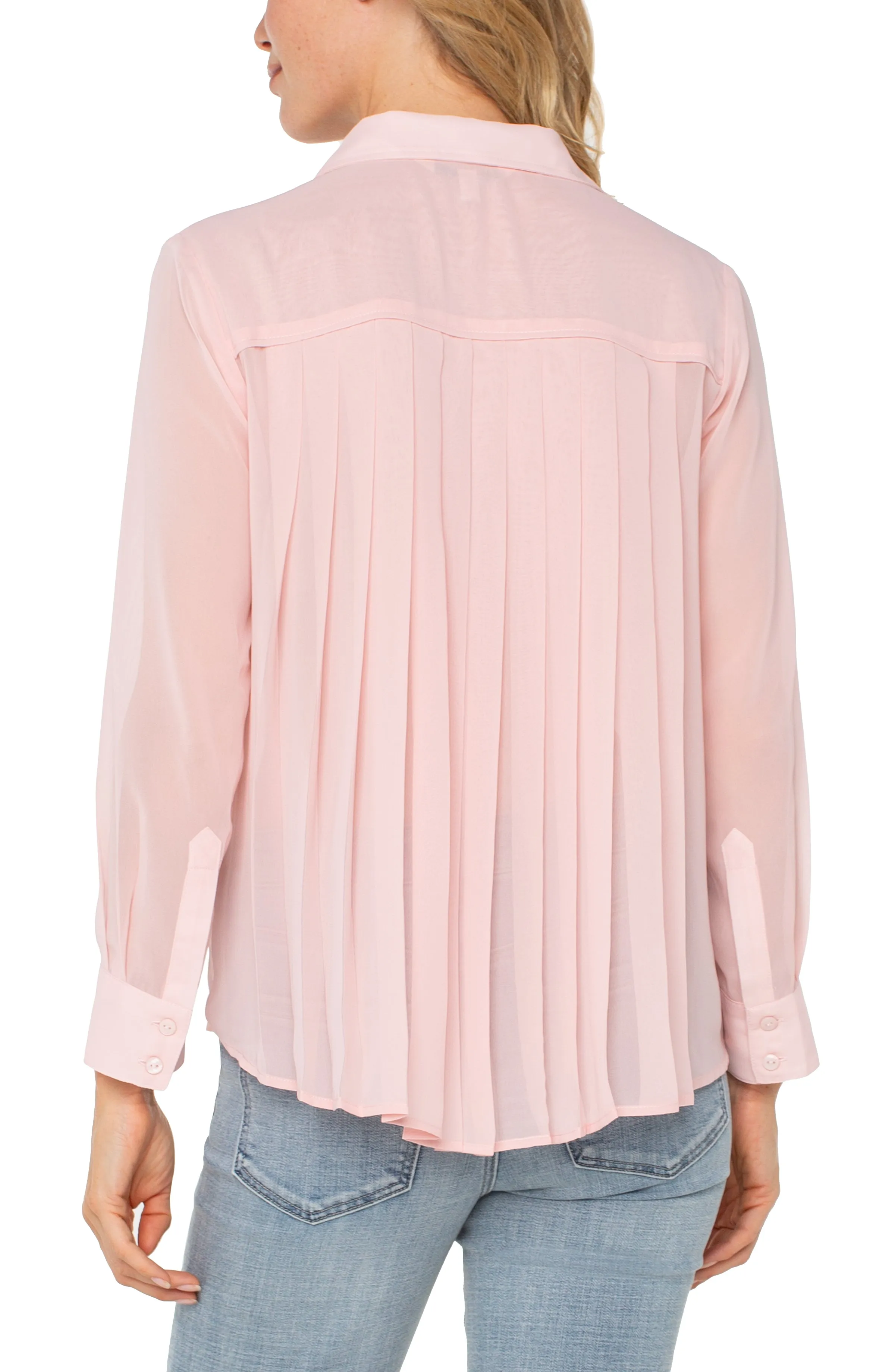LONG SLEEVE SHIRT WITH PLEAT BACK sold by Liverpool Jeans Company product image thumbnail 3