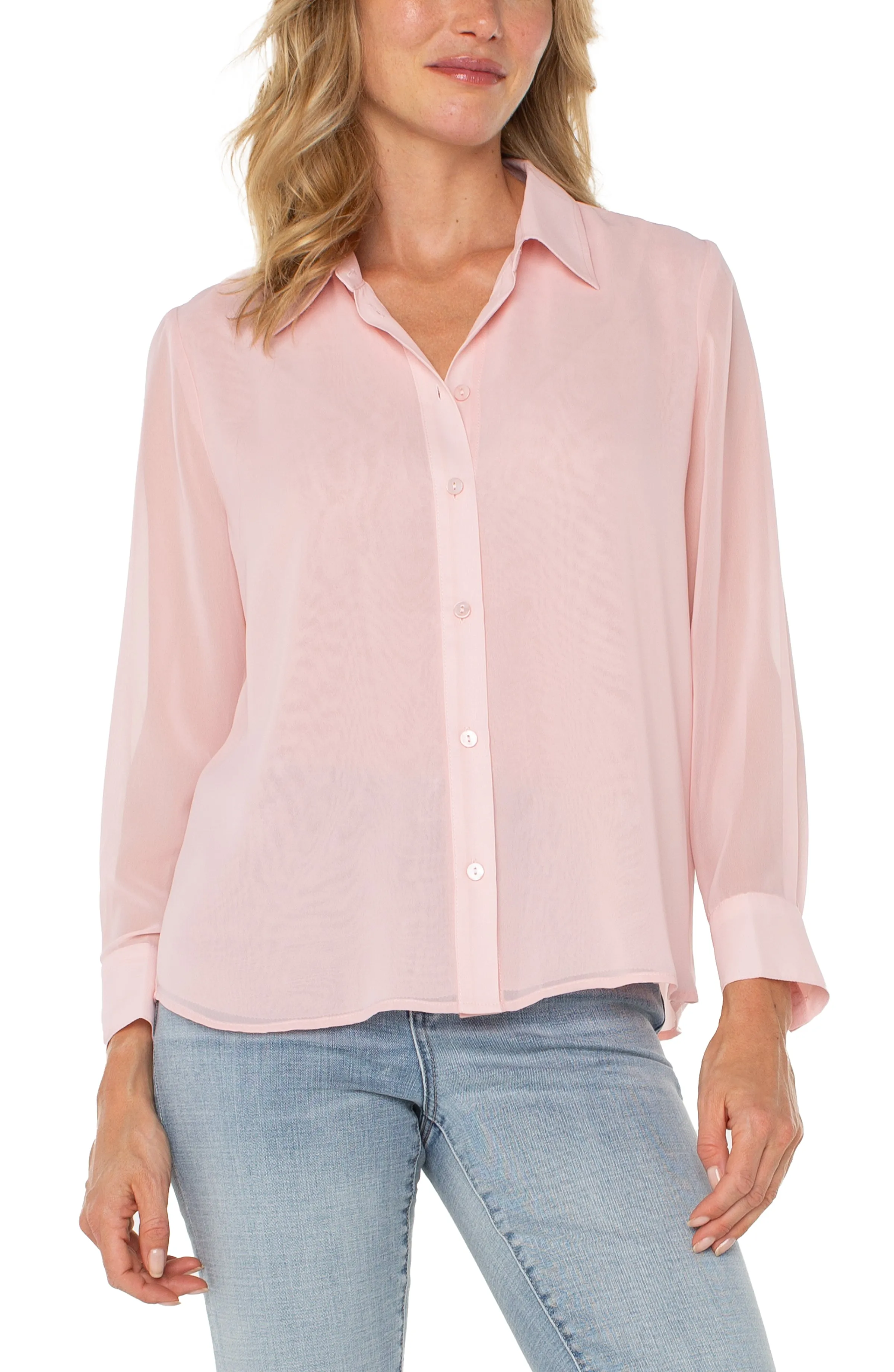 LONG SLEEVE SHIRT WITH PLEAT BACK sold by Liverpool Jeans Company product image thumbnail 4