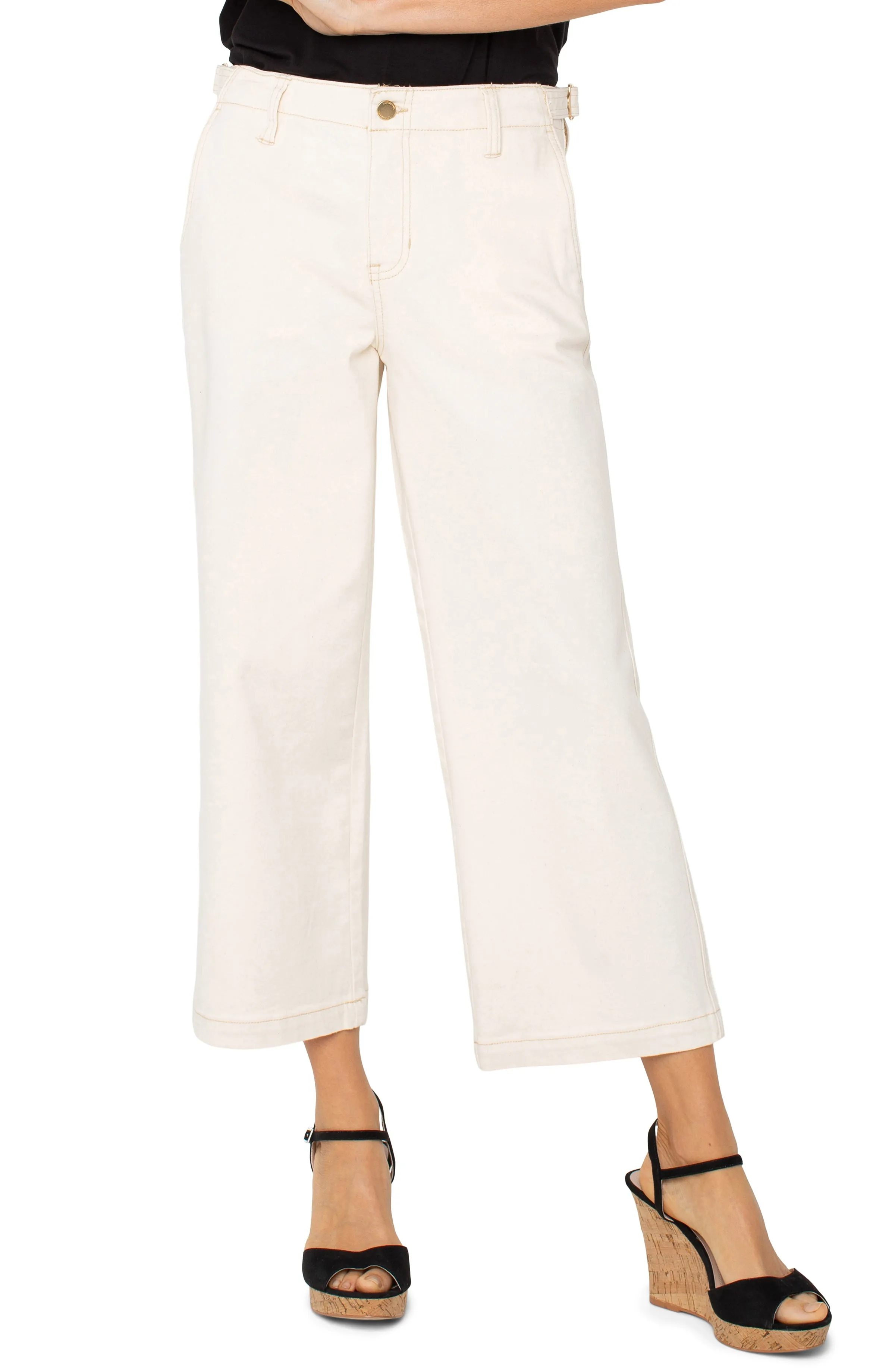 UTILITY STRIDE WIDE LEG CROP W/ SIDE TABS sold by Liverpool Jeans Company product image thumbnail 3
