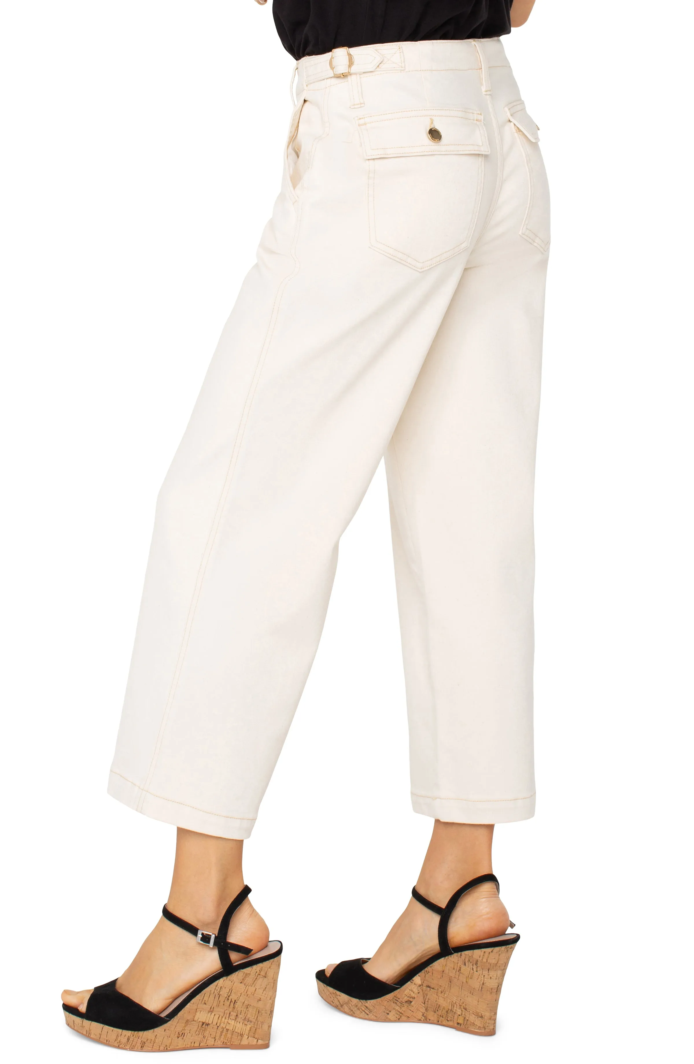 UTILITY STRIDE WIDE LEG CROP W/ SIDE TABS sold by Liverpool Jeans Company product image thumbnail 2