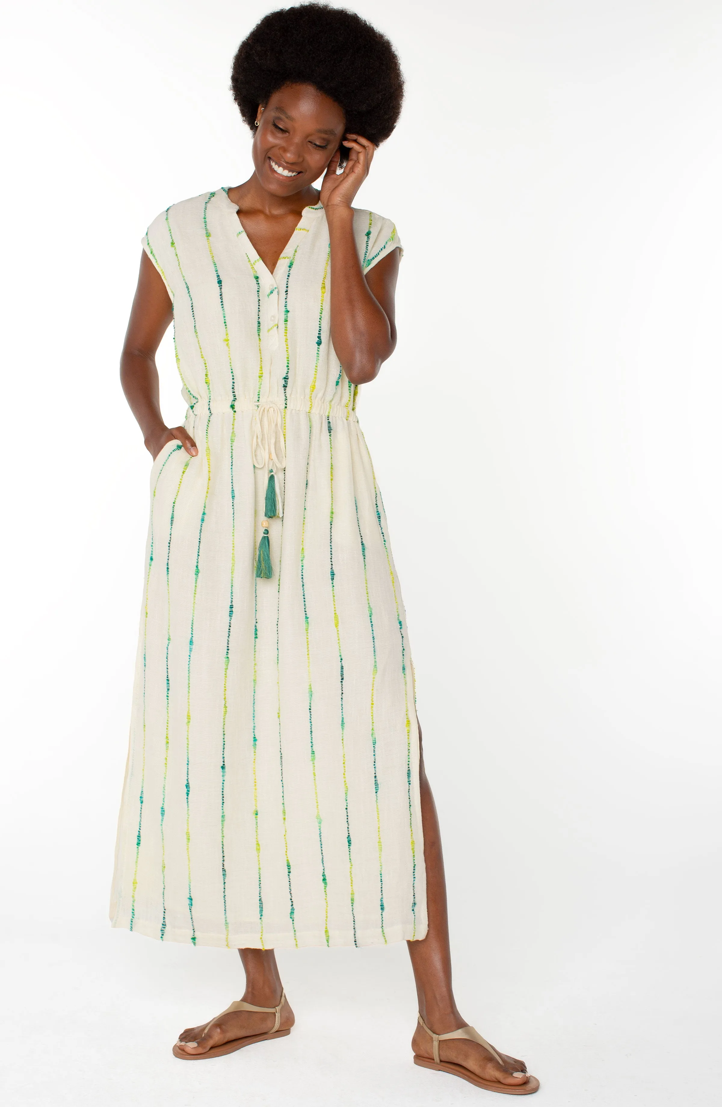 MIDI DRESS WITH SMOCKED WAIST sold by Liverpool Jeans Company product image thumbnail 3