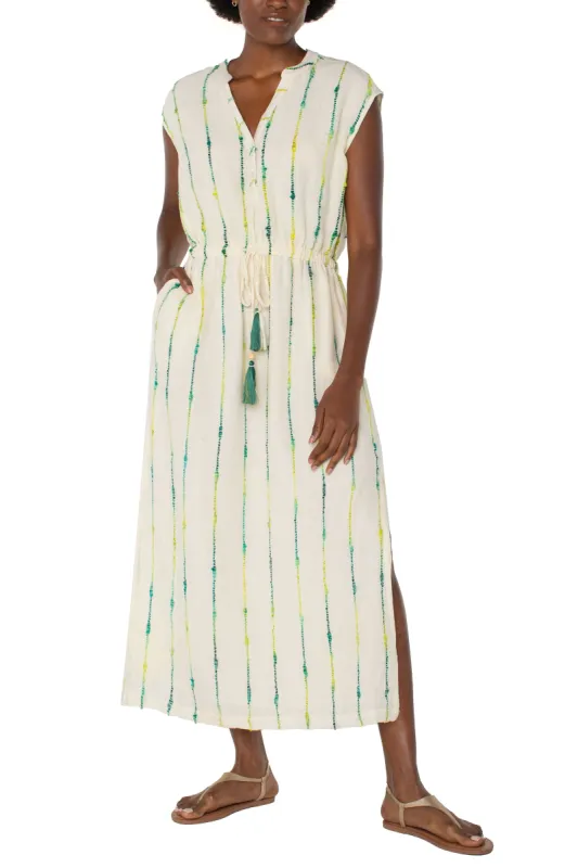 MIDI DRESS WITH SMOCKED WAIST made by Liverpool Jeans Company