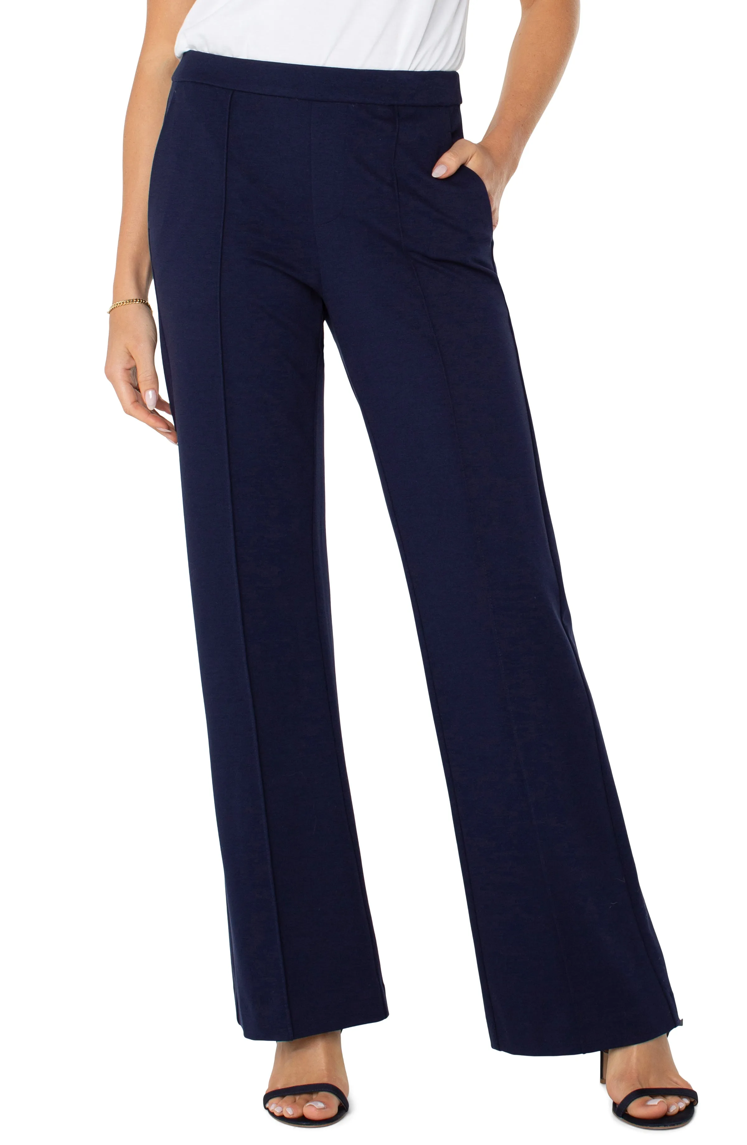 PETITE WIDE LEG PULL-ON TROUSER sold by Liverpool Jeans Company