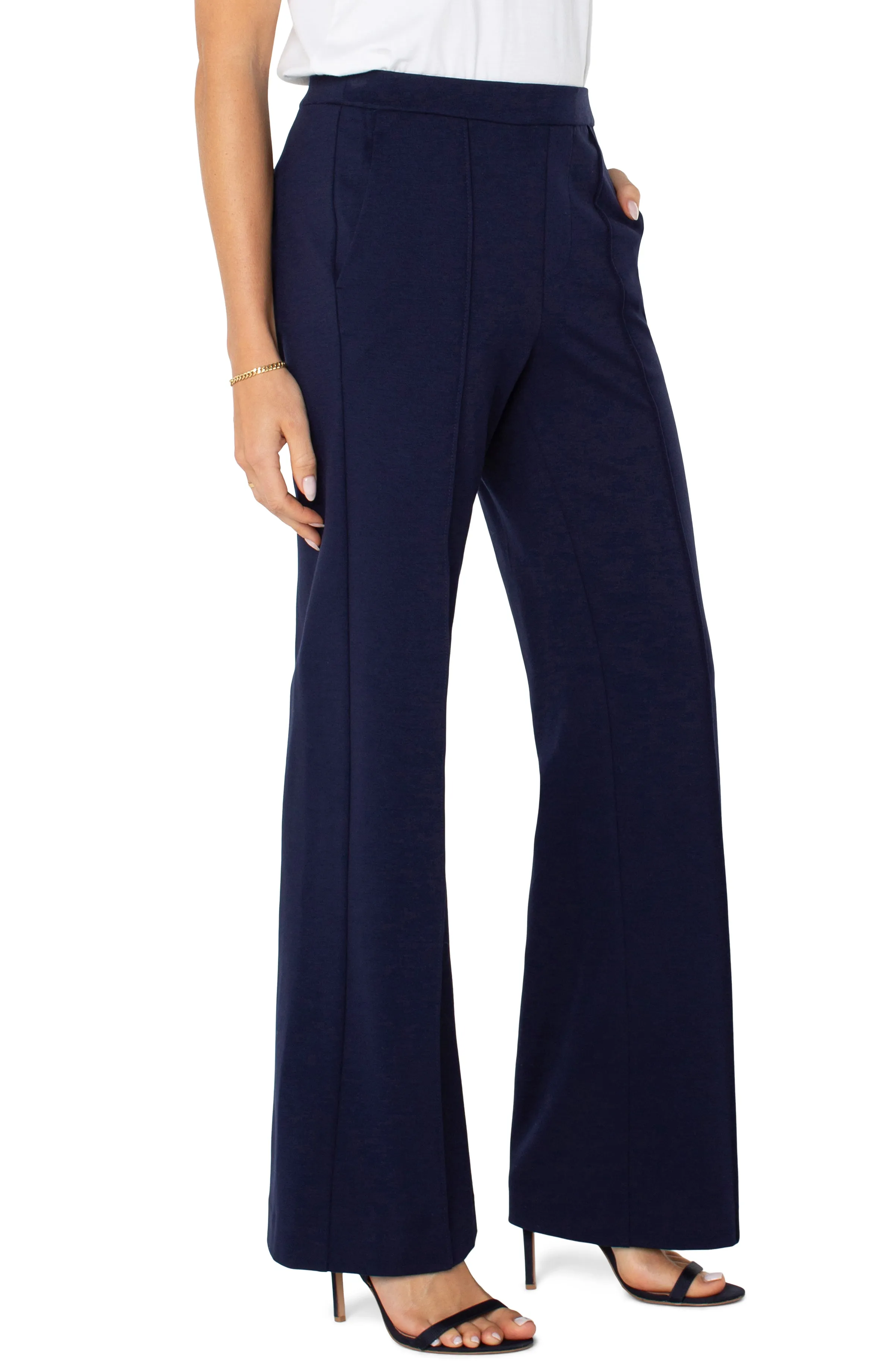 PETITE WIDE LEG PULL-ON TROUSER sold by Liverpool Jeans Company product image thumbnail 5