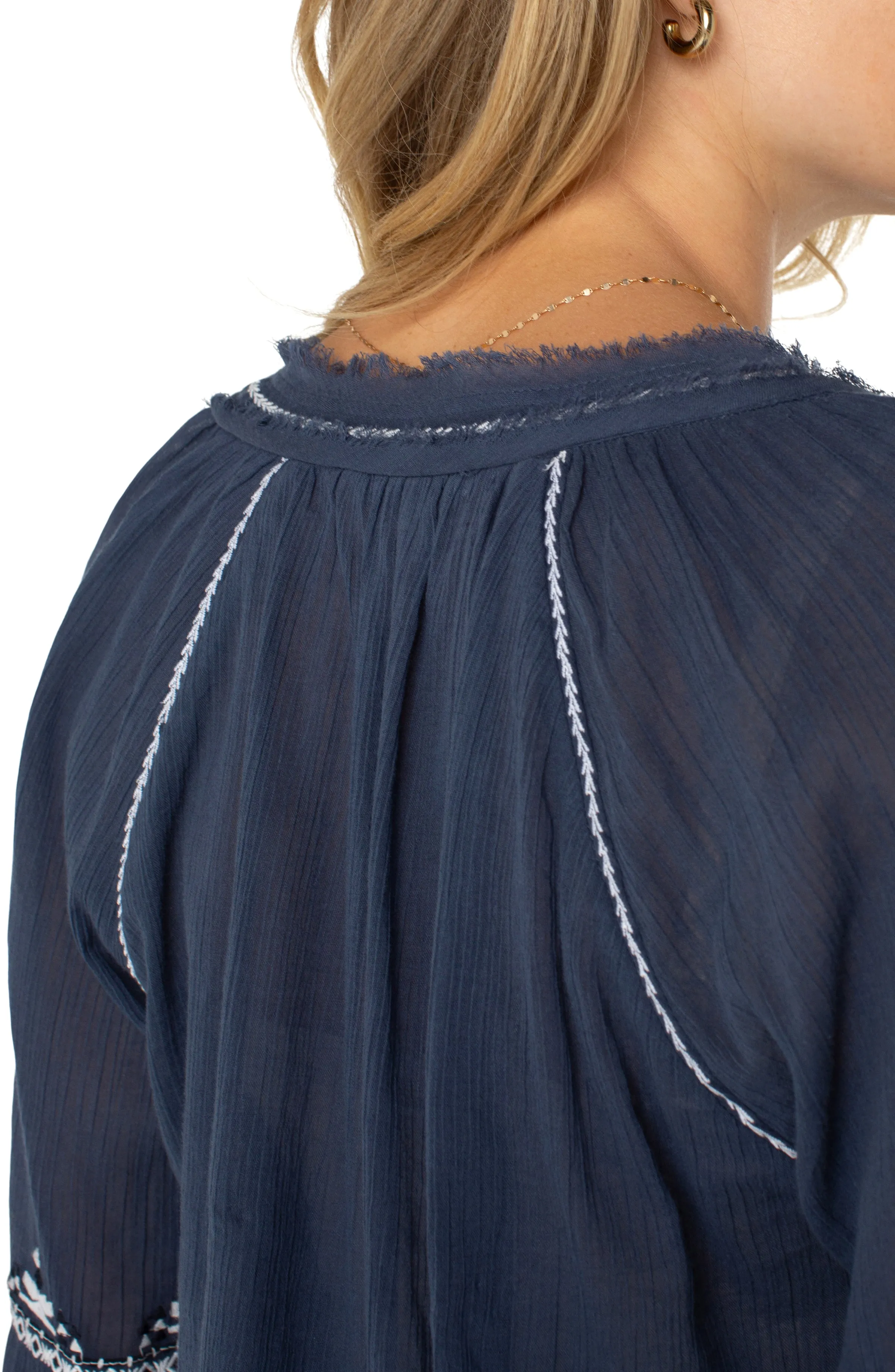 LONG SLEEVE RAGLAN WOVEN BLOUSE sold by Liverpool Jeans Company product image thumbnail 5