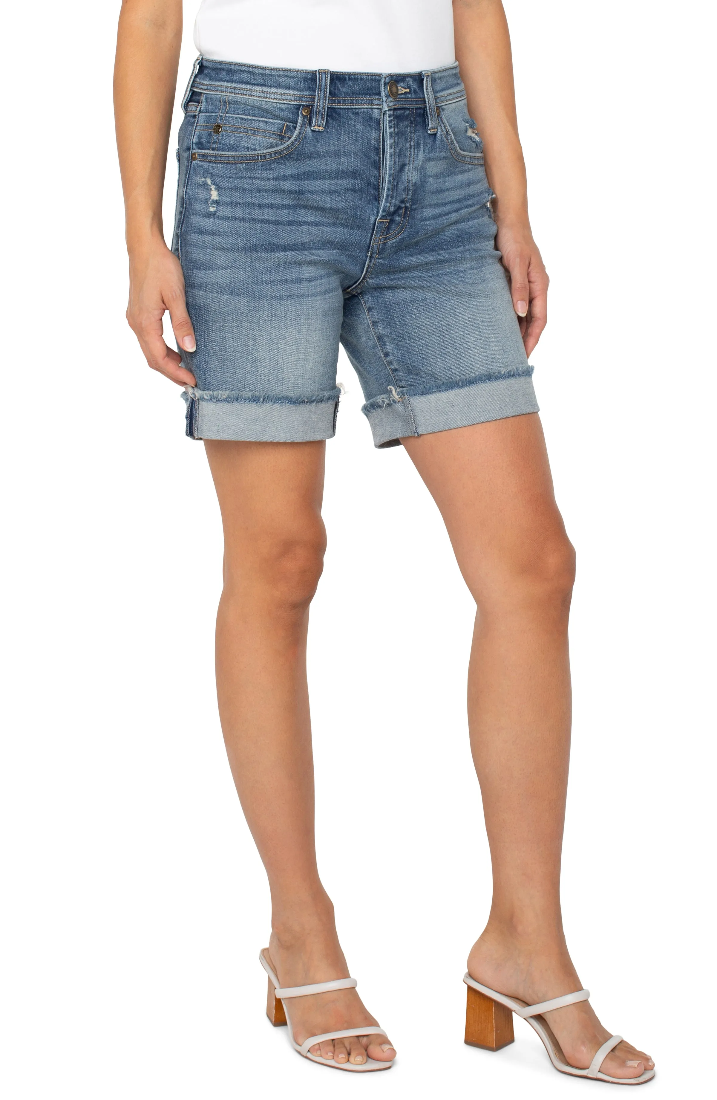 THE KEEPER SHORT WITH FRAY CUFF sold by Liverpool Jeans Company product image thumbnail 4