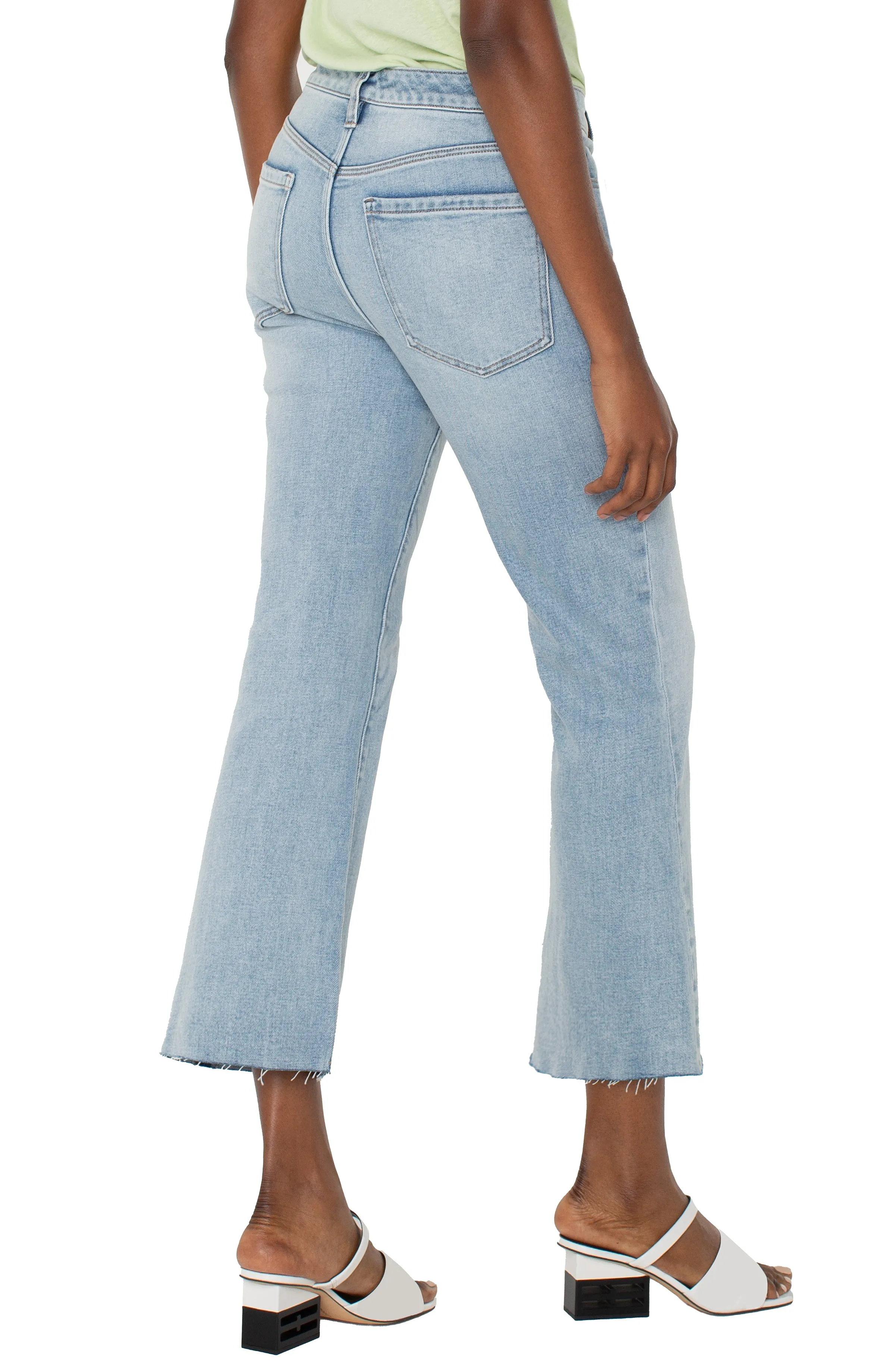 HANNAH HI-RISE CROP FLARE WITH CUT HEM sold by Liverpool Jeans Company product image thumbnail 2