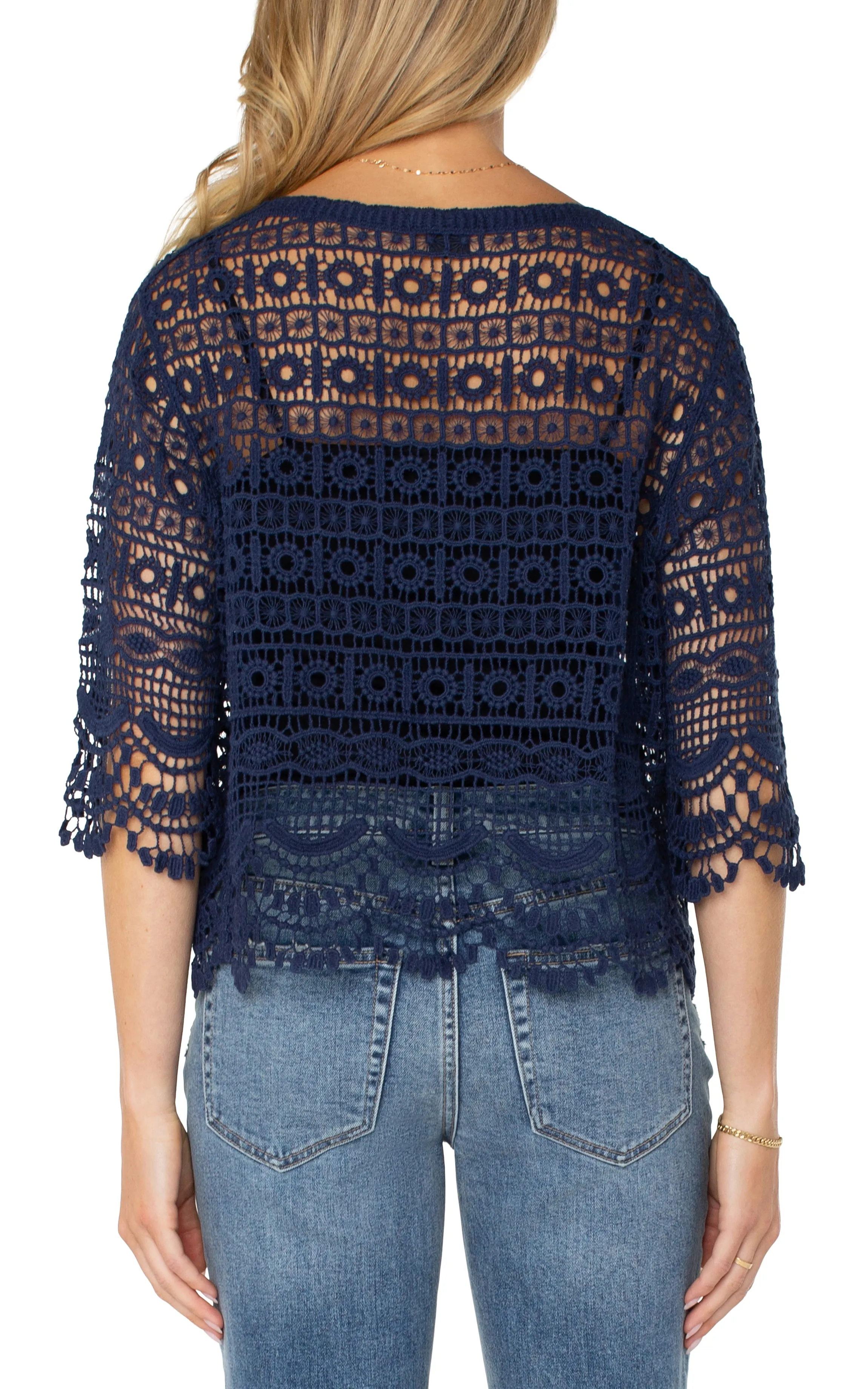 SHORT SLEEVE LACE BOLERO sold by Liverpool Jeans Company product image thumbnail 2