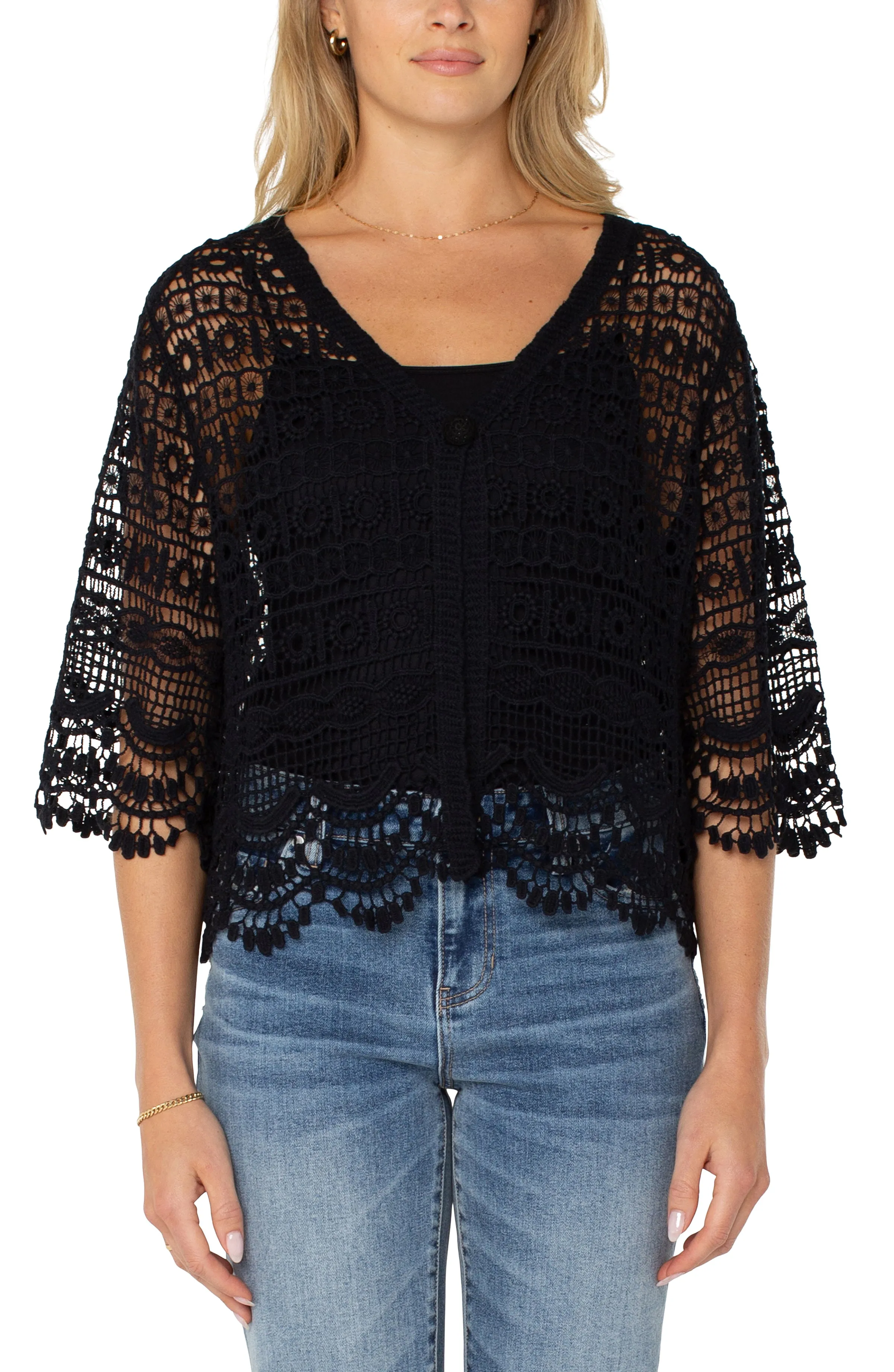 SHORT SLEEVE LACE BOLERO sold by Liverpool Jeans Company