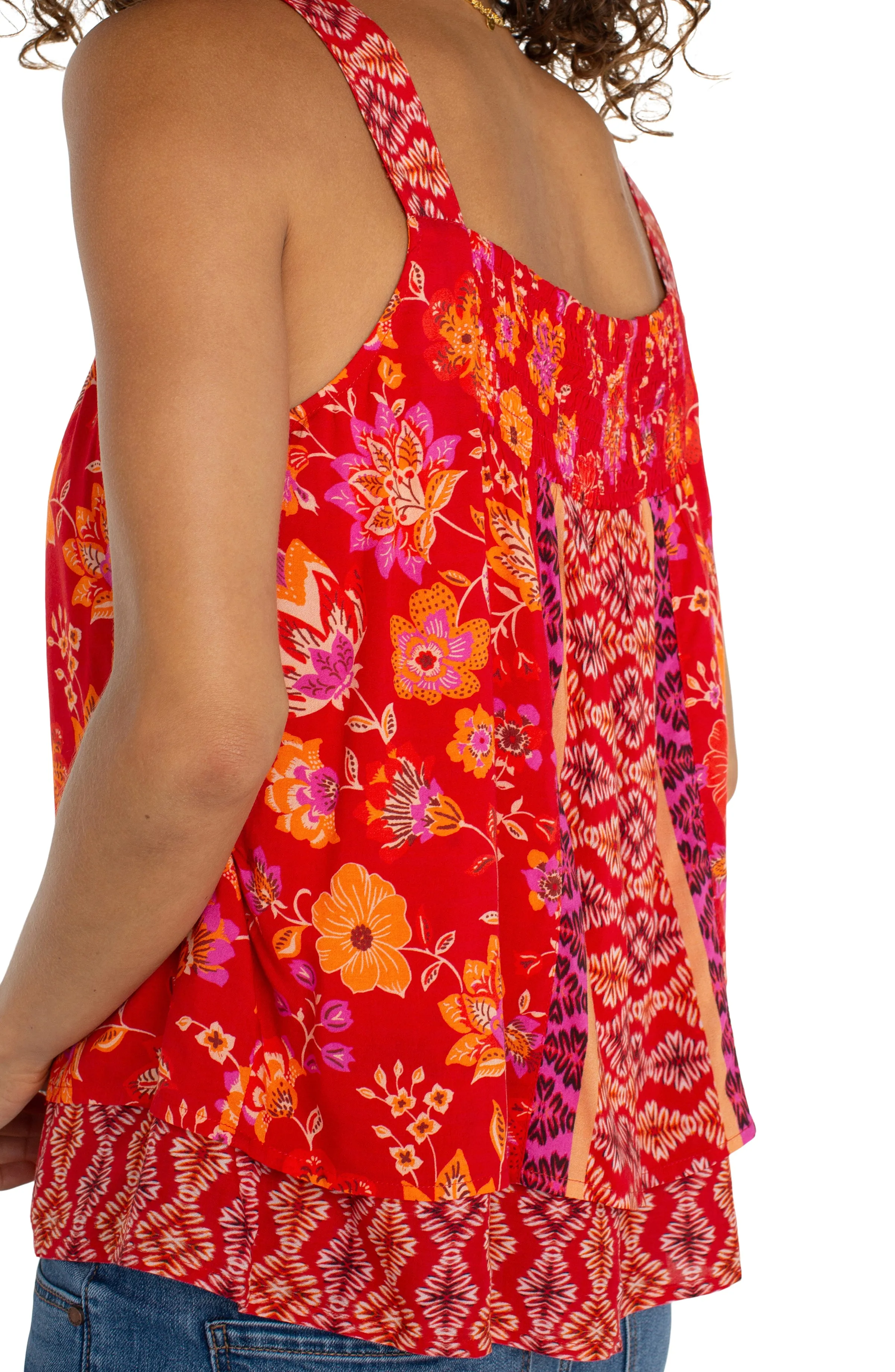 SLEEVELESS V-NECK WOVEN TANK sold by Liverpool Jeans Company product image thumbnail 3