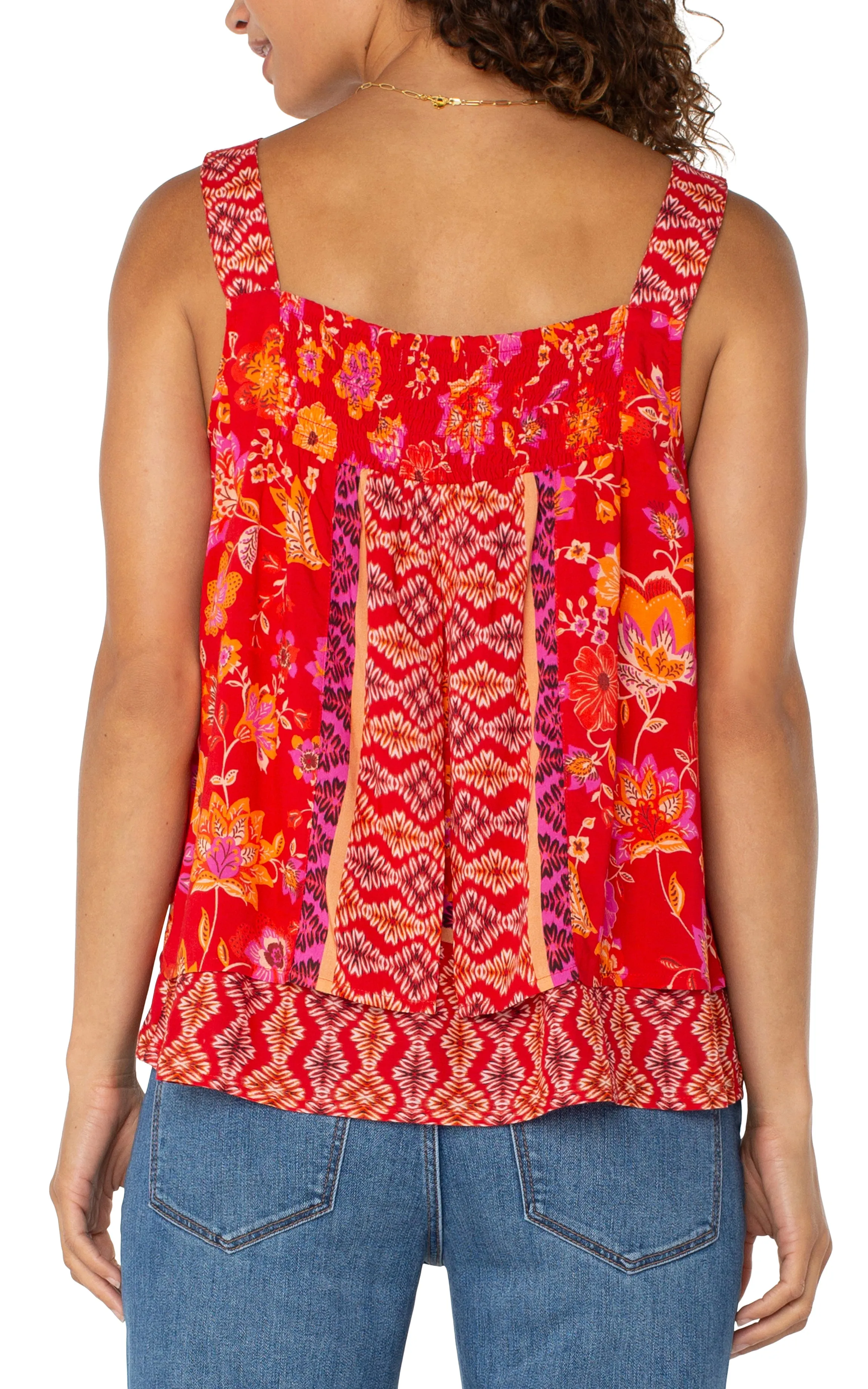 SLEEVELESS V-NECK WOVEN TANK sold by Liverpool Jeans Company product image thumbnail 2