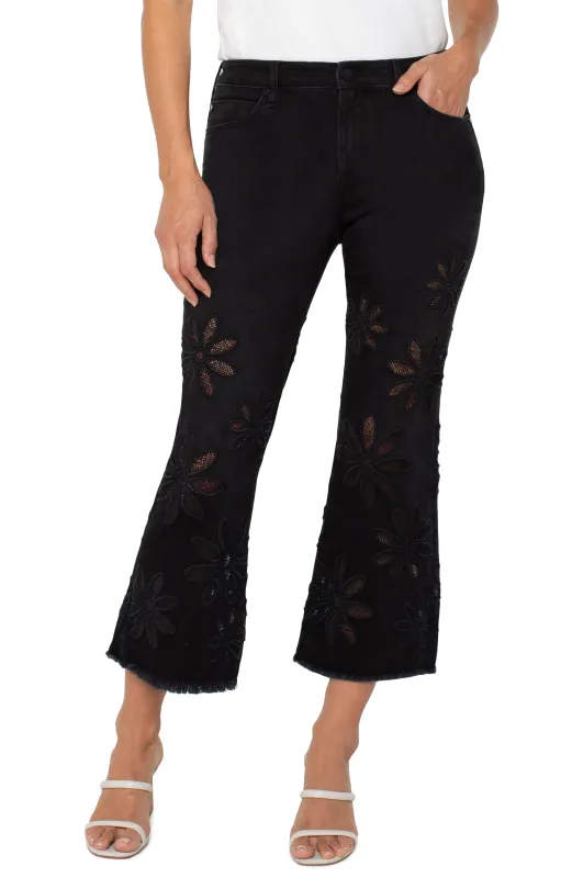HANNAH CROP FLARE WITH FRAY HEM sold by Liverpool Jeans Company