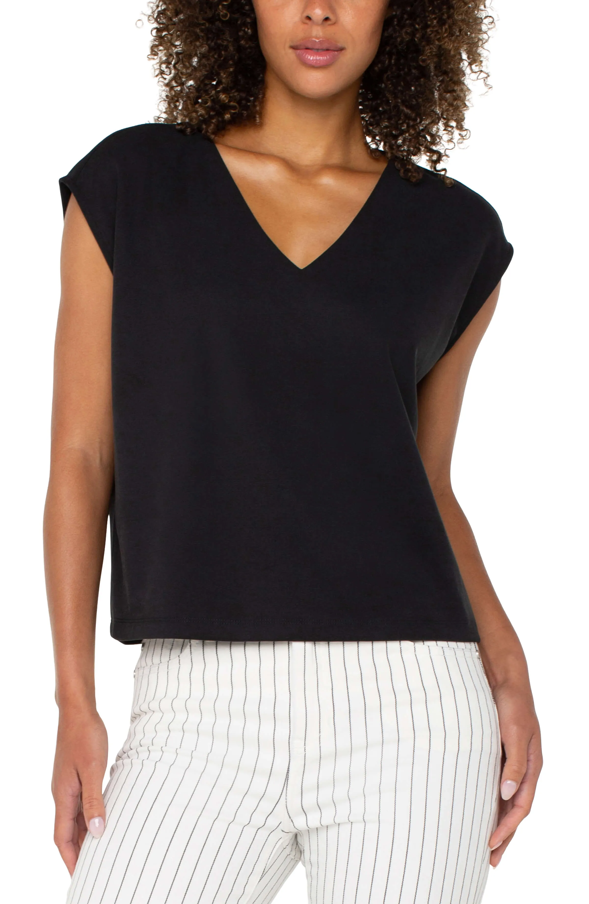 DOLMAN SLEEVE V-NECK TOP sold by Liverpool Jeans Company