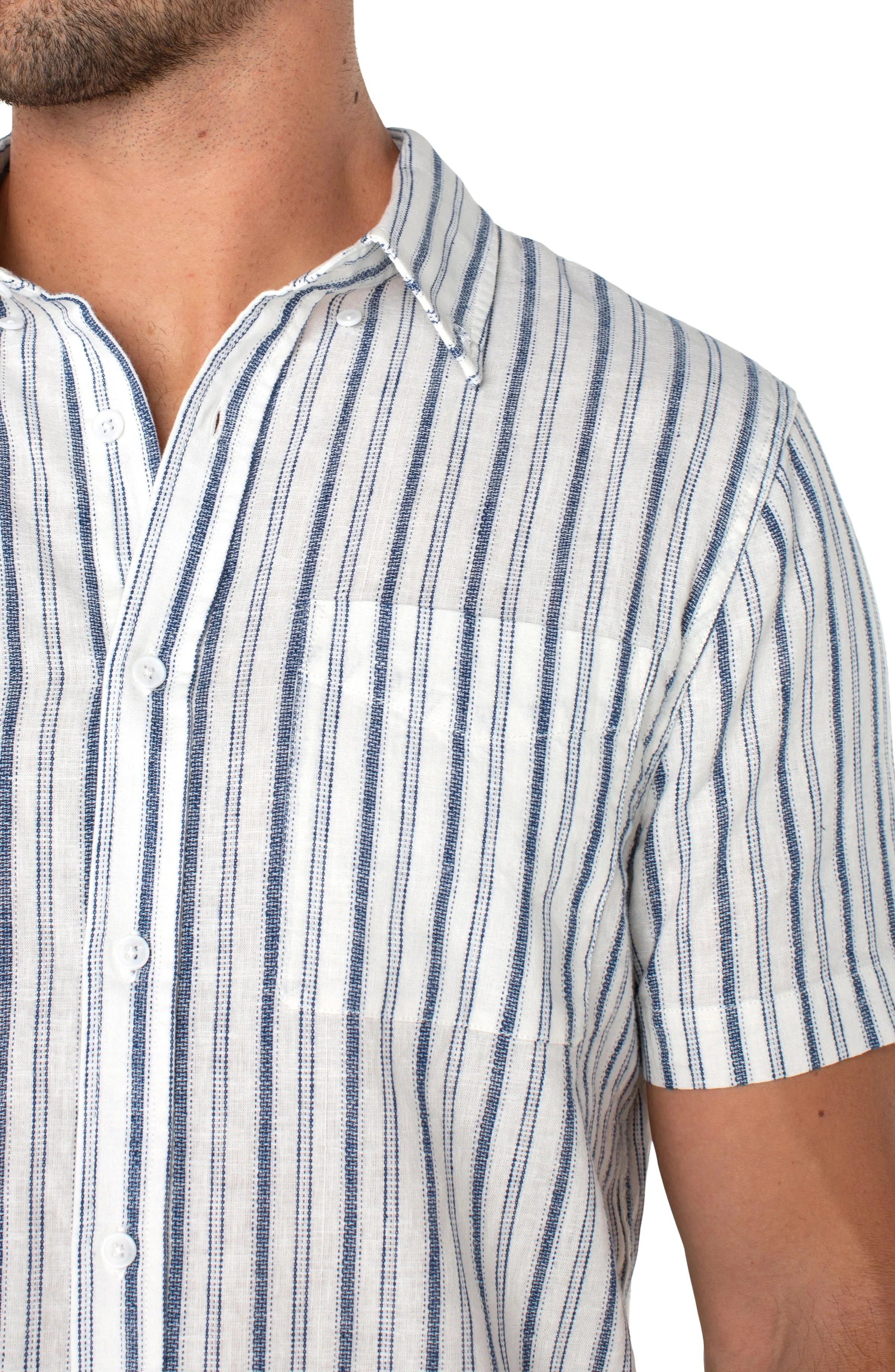 SHORT SLEEVE BUTTON UP SHIRT sold by Liverpool Jeans Company product image thumbnail 3
