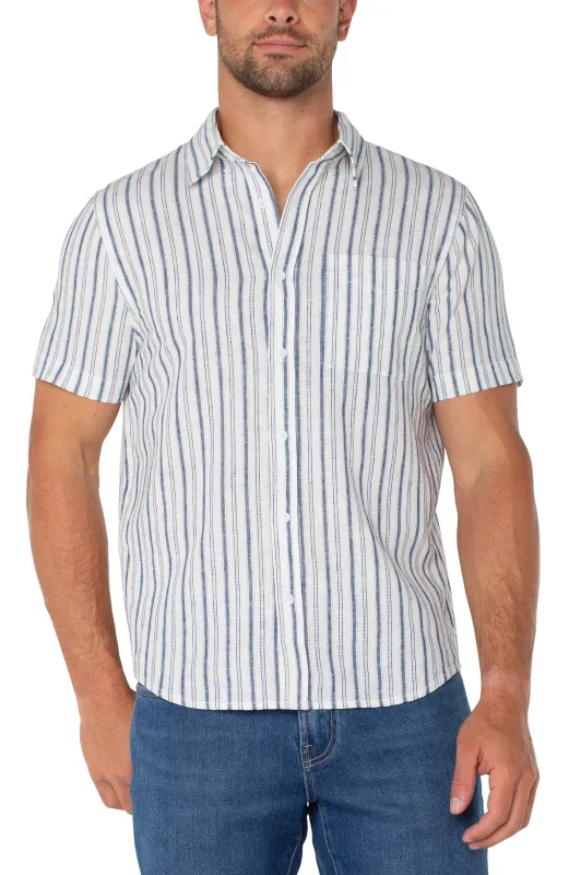 SHORT SLEEVE BUTTON UP SHIRT sold by Liverpool Jeans Company