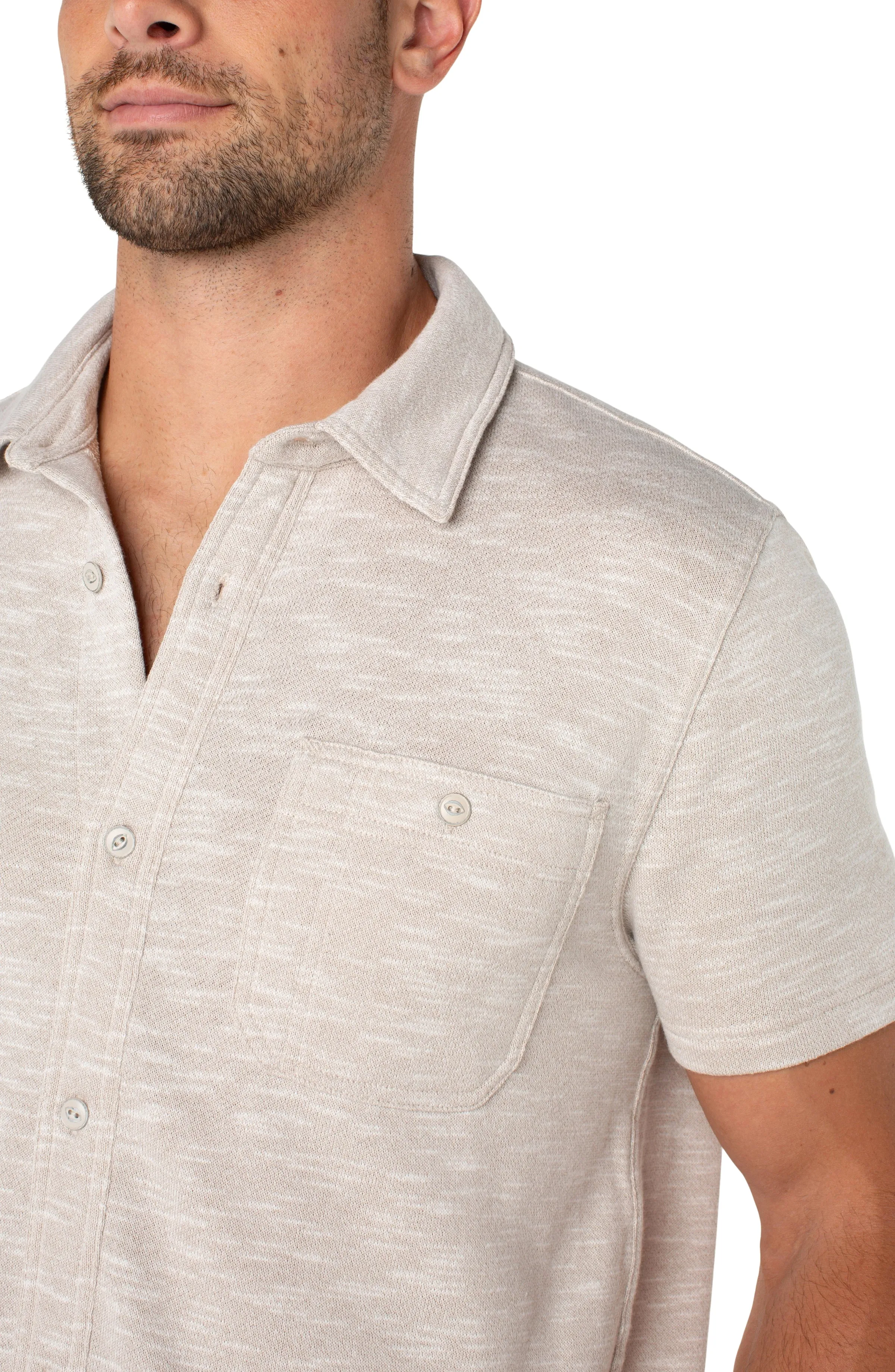 BUTTON UP SHORT SLEEVE SHIRT sold by Liverpool Jeans Company product image thumbnail 3