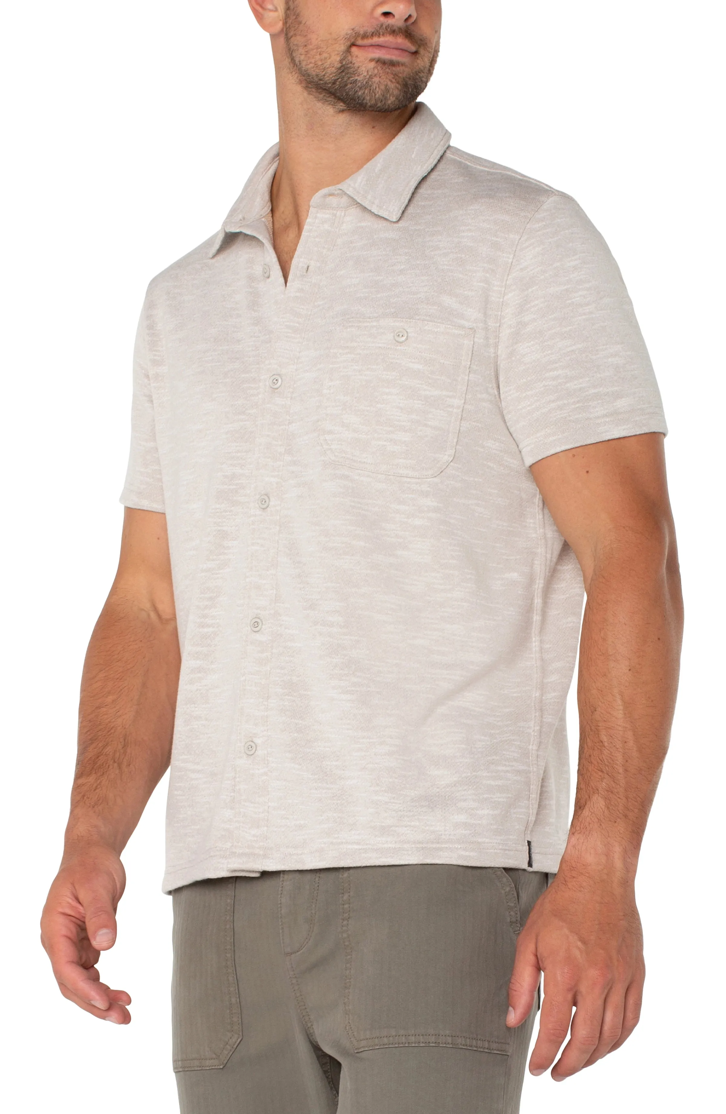BUTTON UP SHORT SLEEVE SHIRT sold by Liverpool Jeans Company product image thumbnail 4