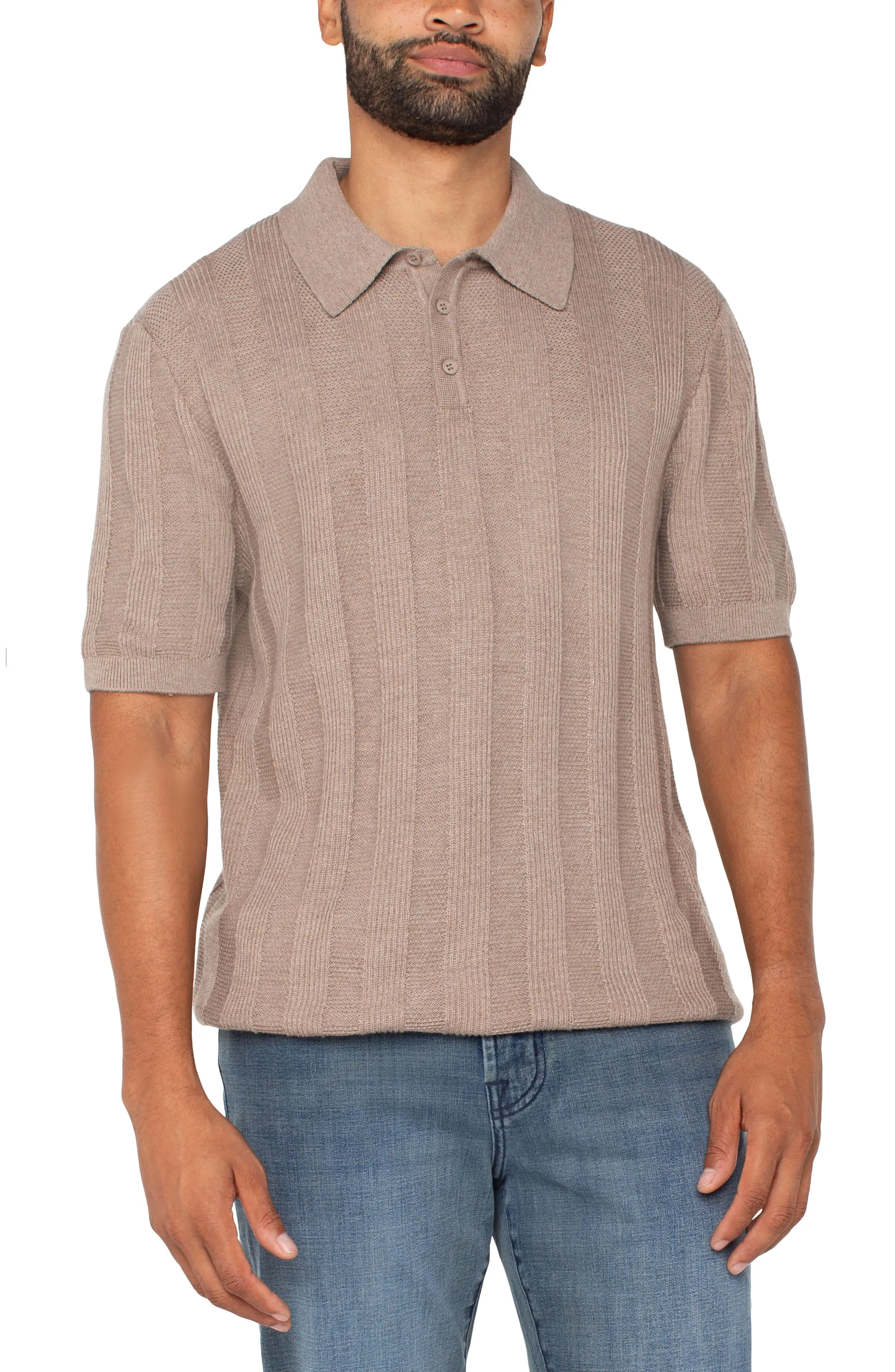 SWEATER KNIT POLO sold by Liverpool Jeans Company