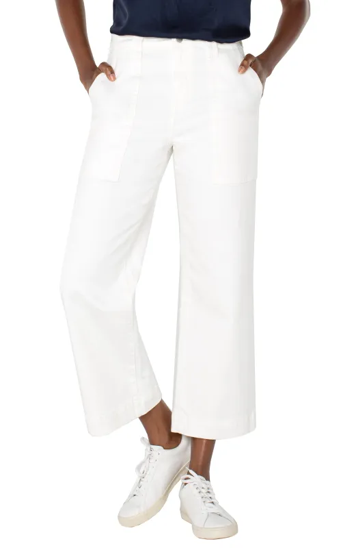 PETITE STRIDE HI-RISE WIDE LEG CROP sold by Liverpool Jeans Company