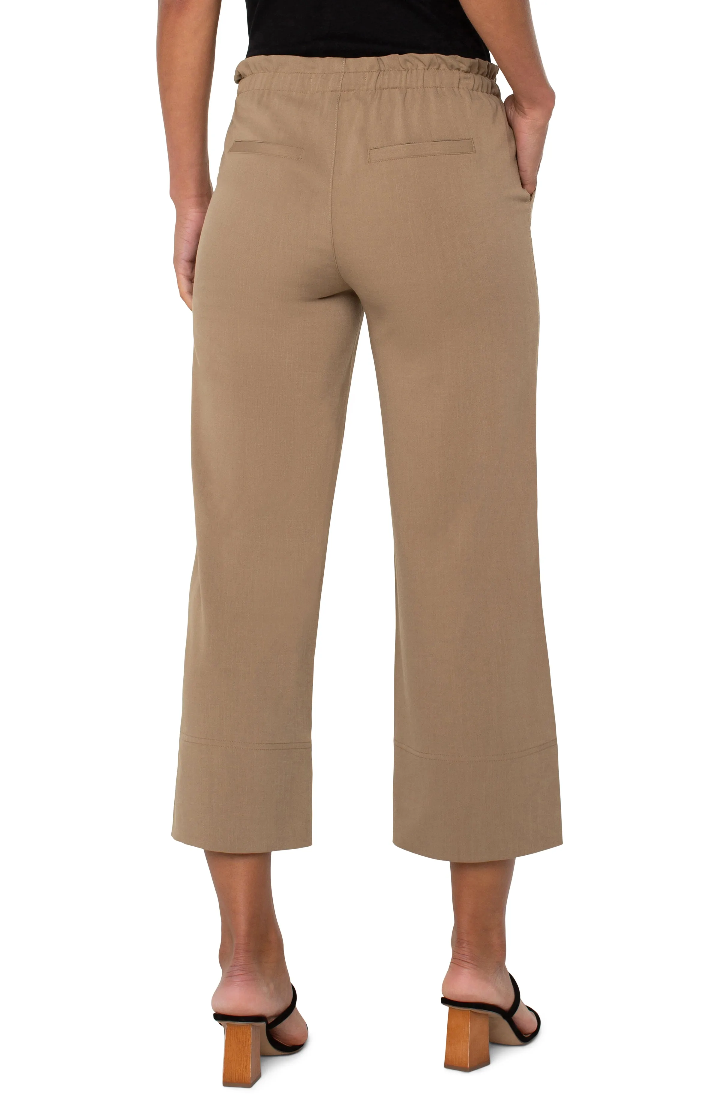 PETITE PULL-ON TIE WAIST WIDE LEG ANKLE sold by Liverpool Jeans Company product image thumbnail 3