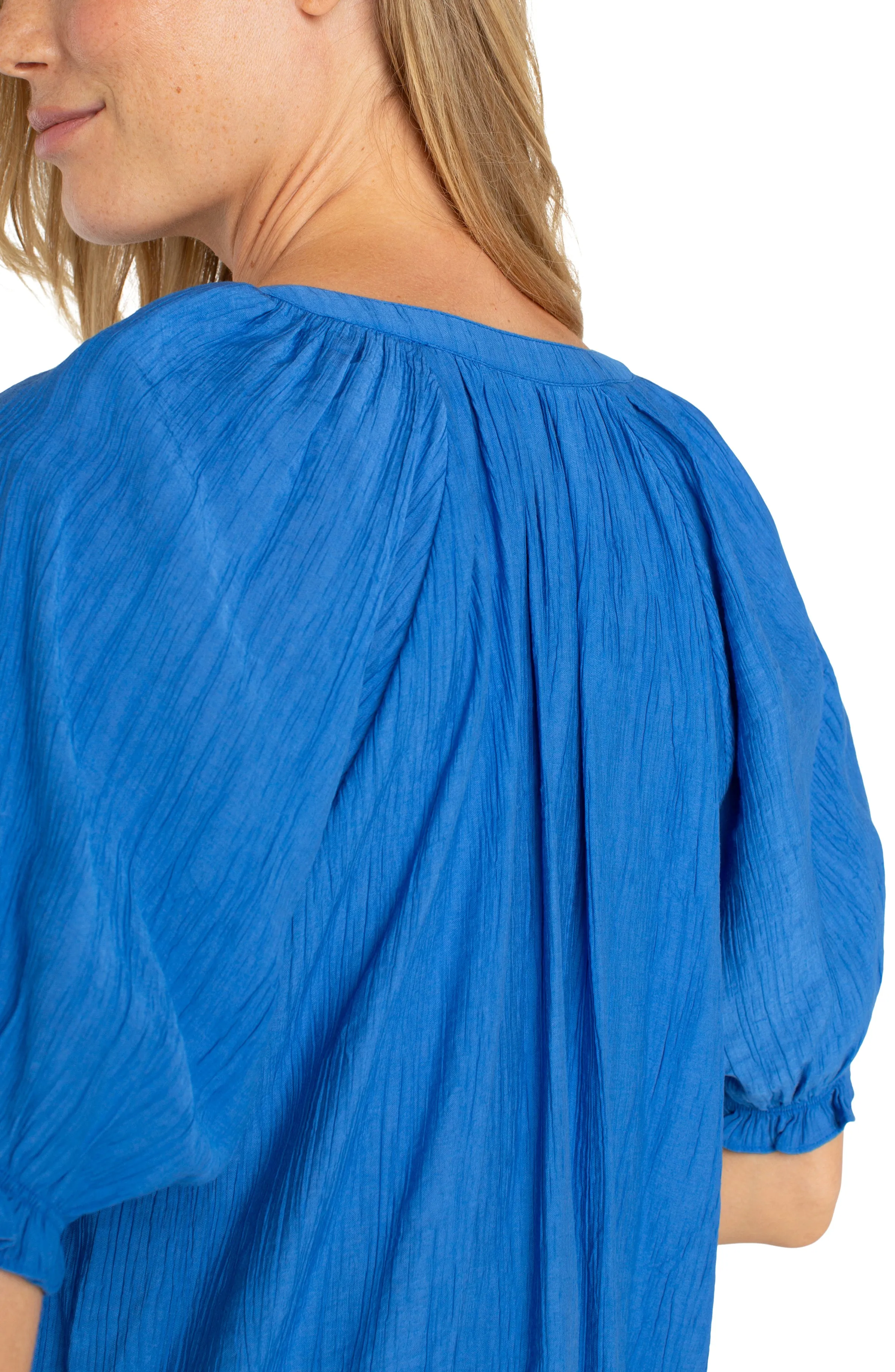 SHORT SLEEVE HALF PLACKET BLOUSE sold by Liverpool Jeans Company product image thumbnail 5