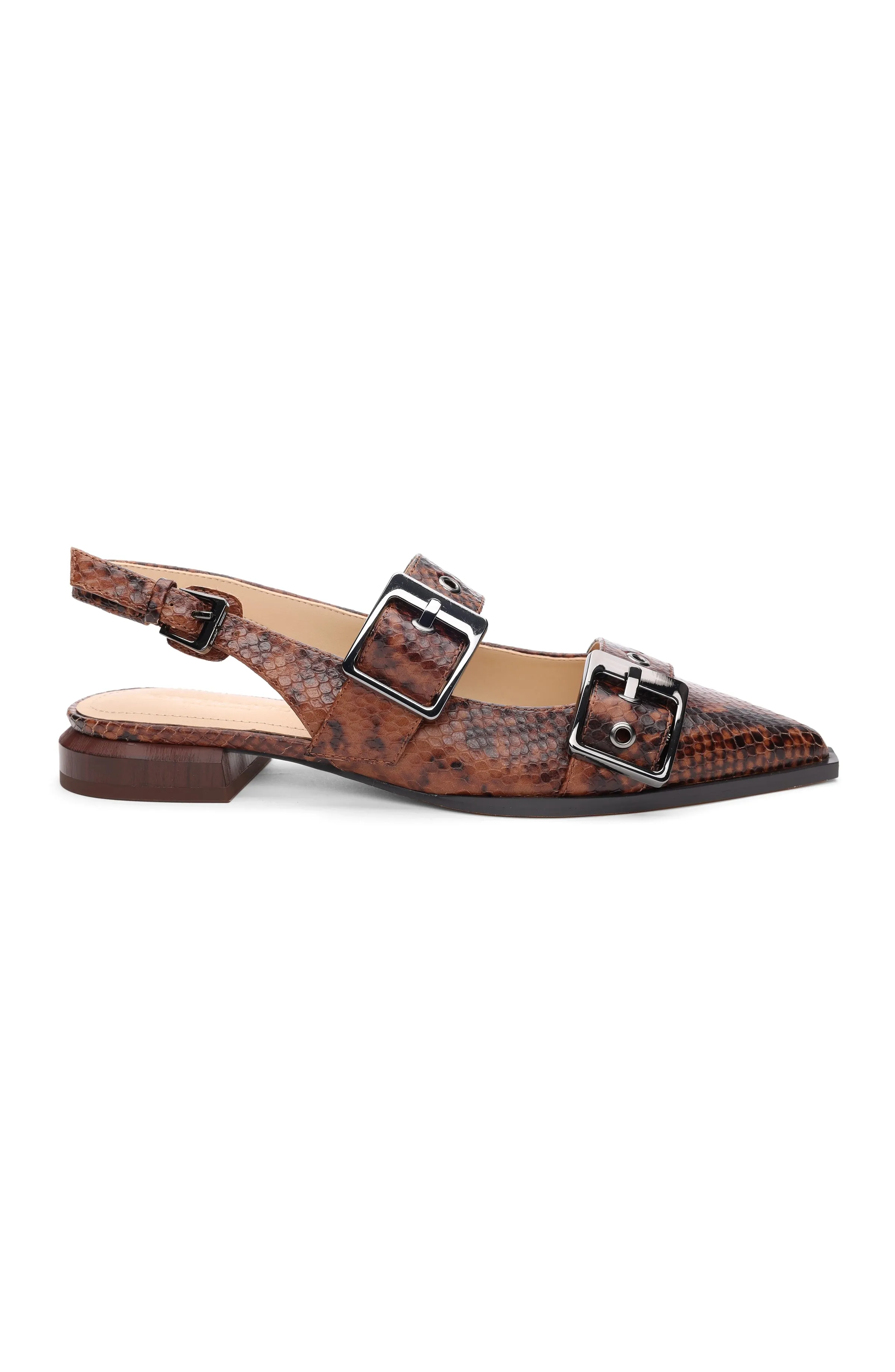 VILLA LEATHER SLINGBACK WITH DOUBLE BUCKLE sold by Liverpool Jeans Company product image thumbnail 2