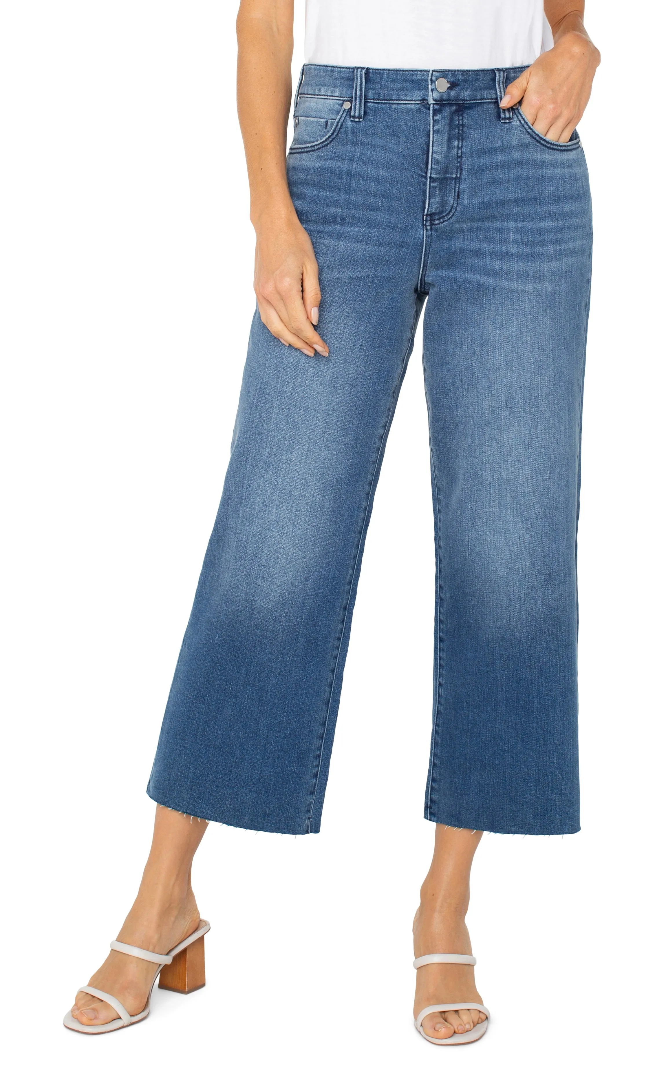 STRIDE HI-RISE CROP WITH CUT HEM sold by Liverpool Jeans Company product image thumbnail 4