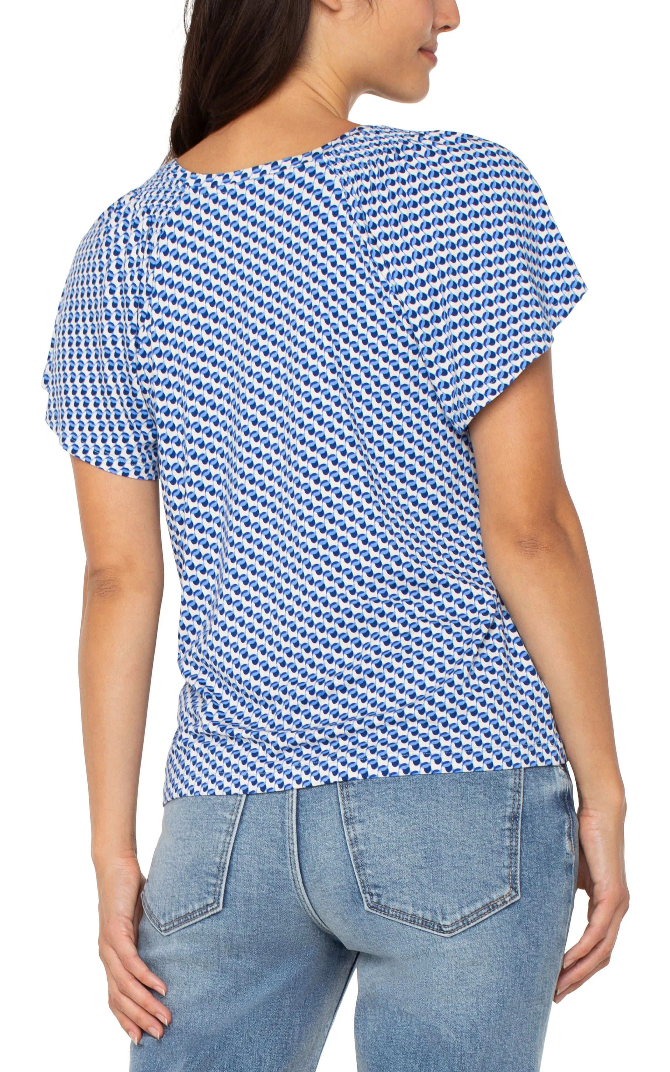 SHORT FLUTTER SLEEVE KNIT TOP sold by Liverpool Jeans Company product image thumbnail 2