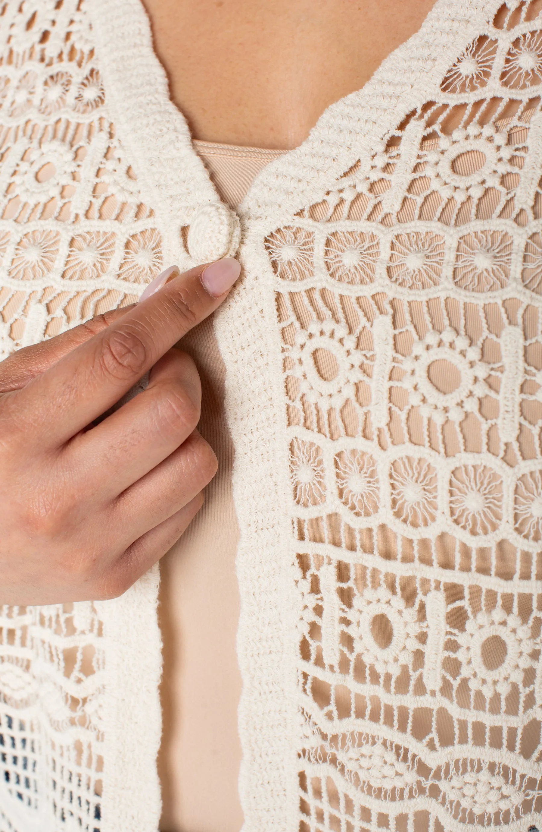 SHORT SLEEVE LACE BOLERO sold by Liverpool Jeans Company product image thumbnail 4