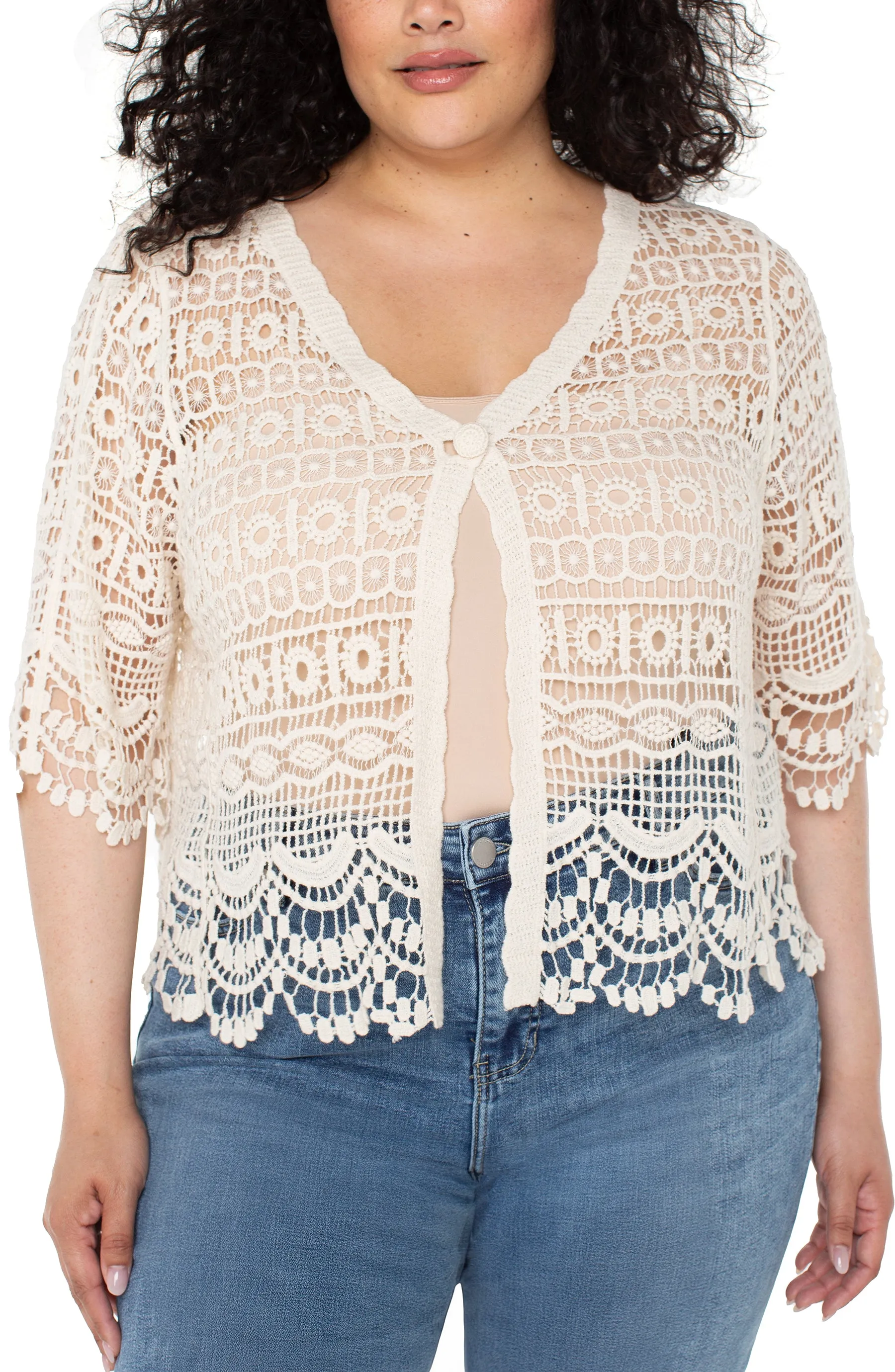 SHORT SLEEVE LACE BOLERO sold by Liverpool Jeans Company