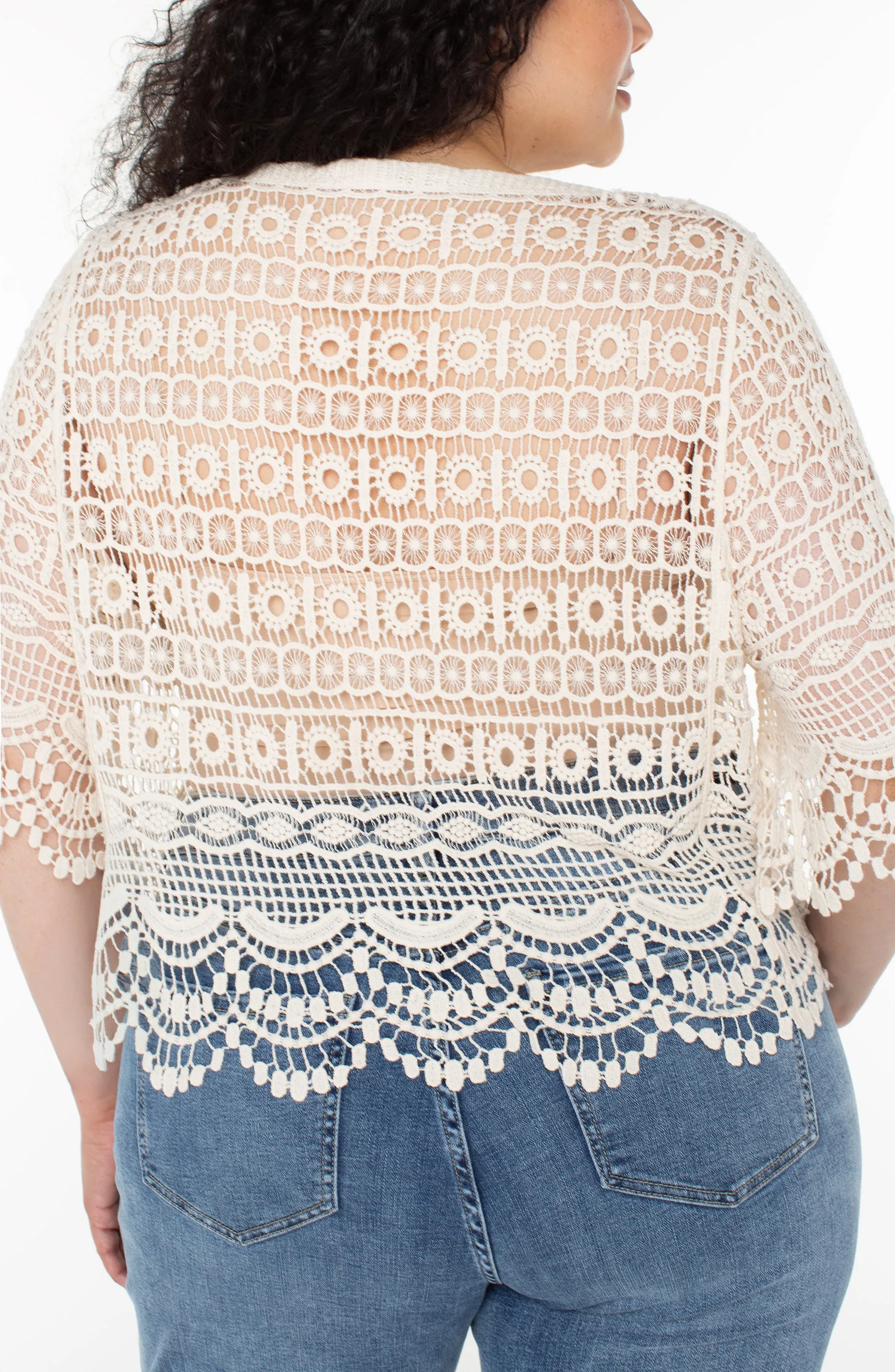SHORT SLEEVE LACE BOLERO sold by Liverpool Jeans Company product image thumbnail 3