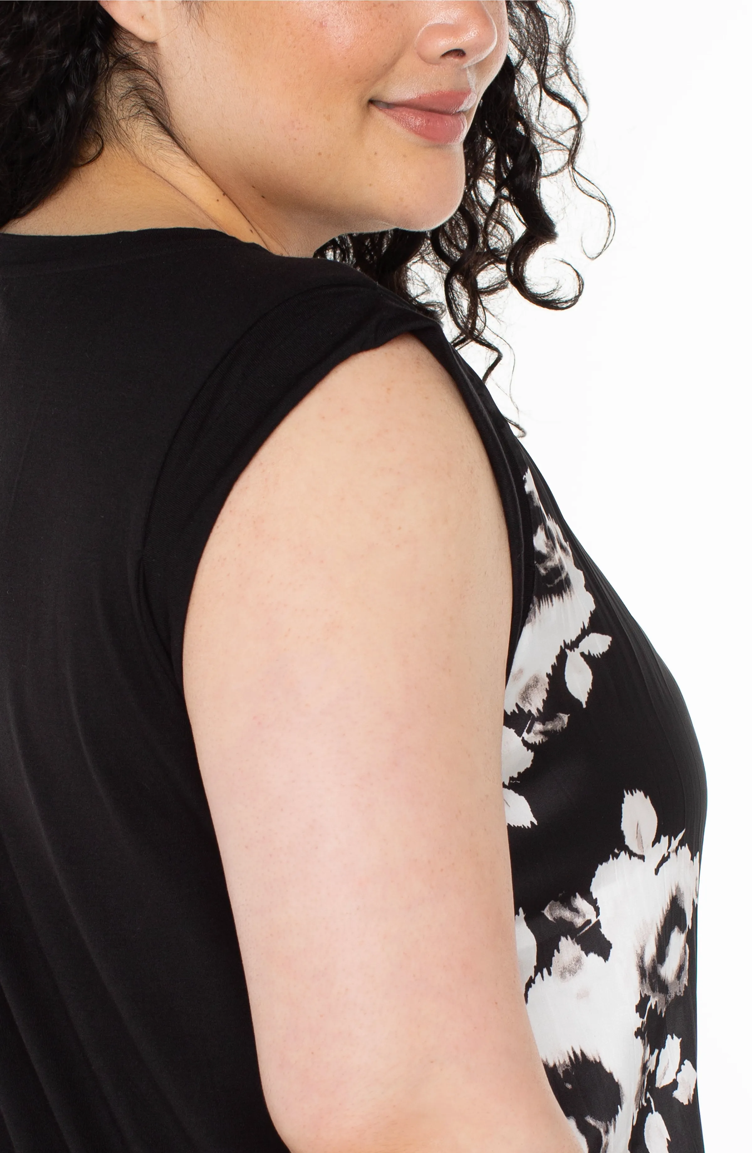 SLEEVELESS WOVEN TO KNIT TOP sold by Liverpool Jeans Company product image thumbnail 3