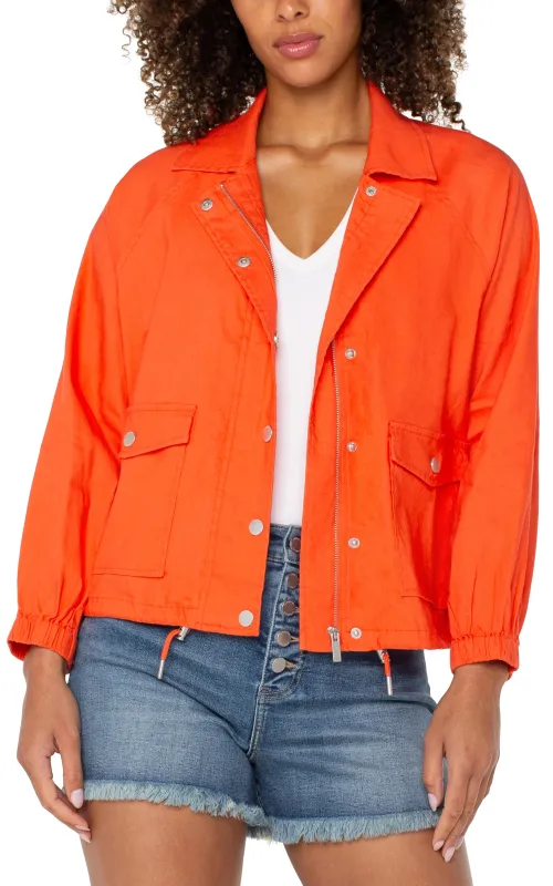 RAGLAN SLEEVE JACKET W/ CINCH HEM sold by Liverpool Jeans Company